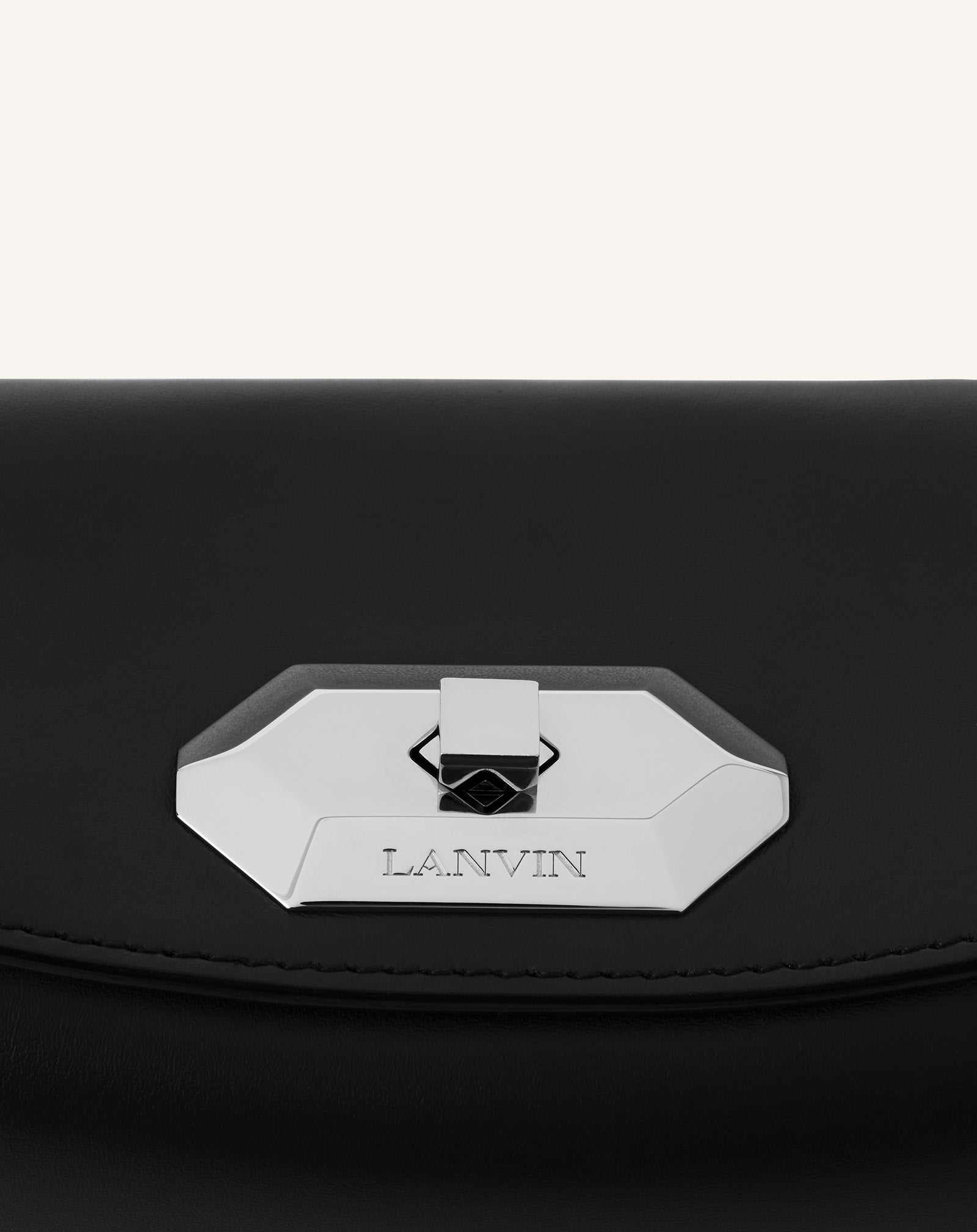 SAC POCHETTE COMPAGNON EN CUIR NOIR