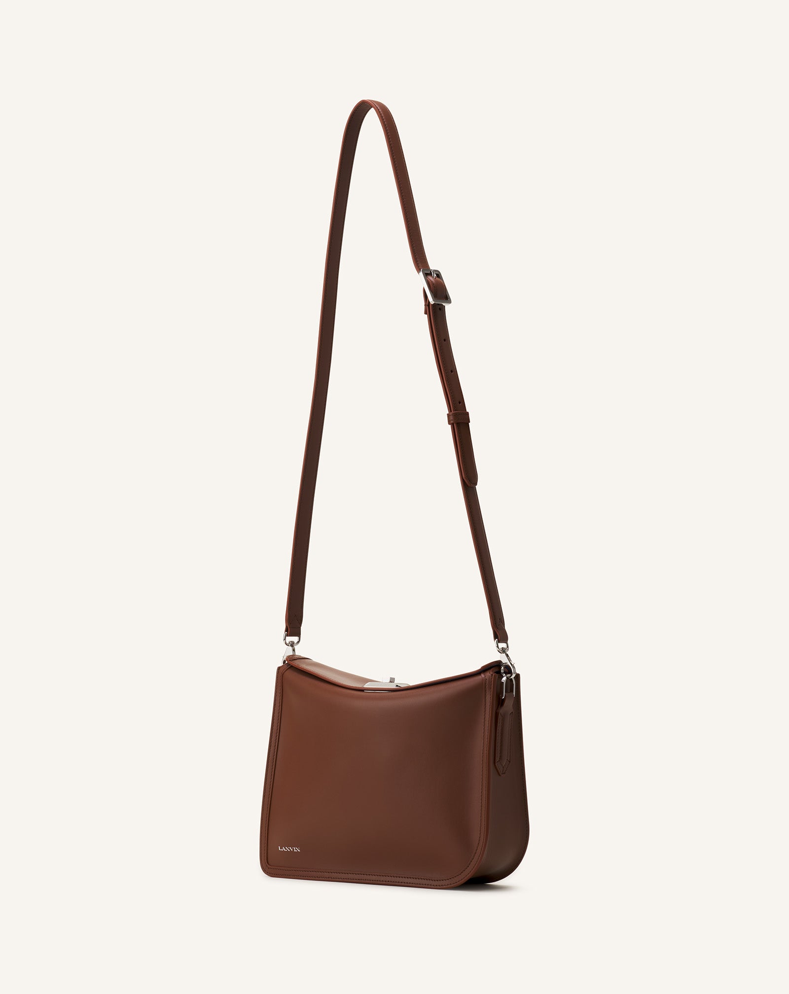 SAC POCHETTE COMPAGNON EN CUIR MARRON