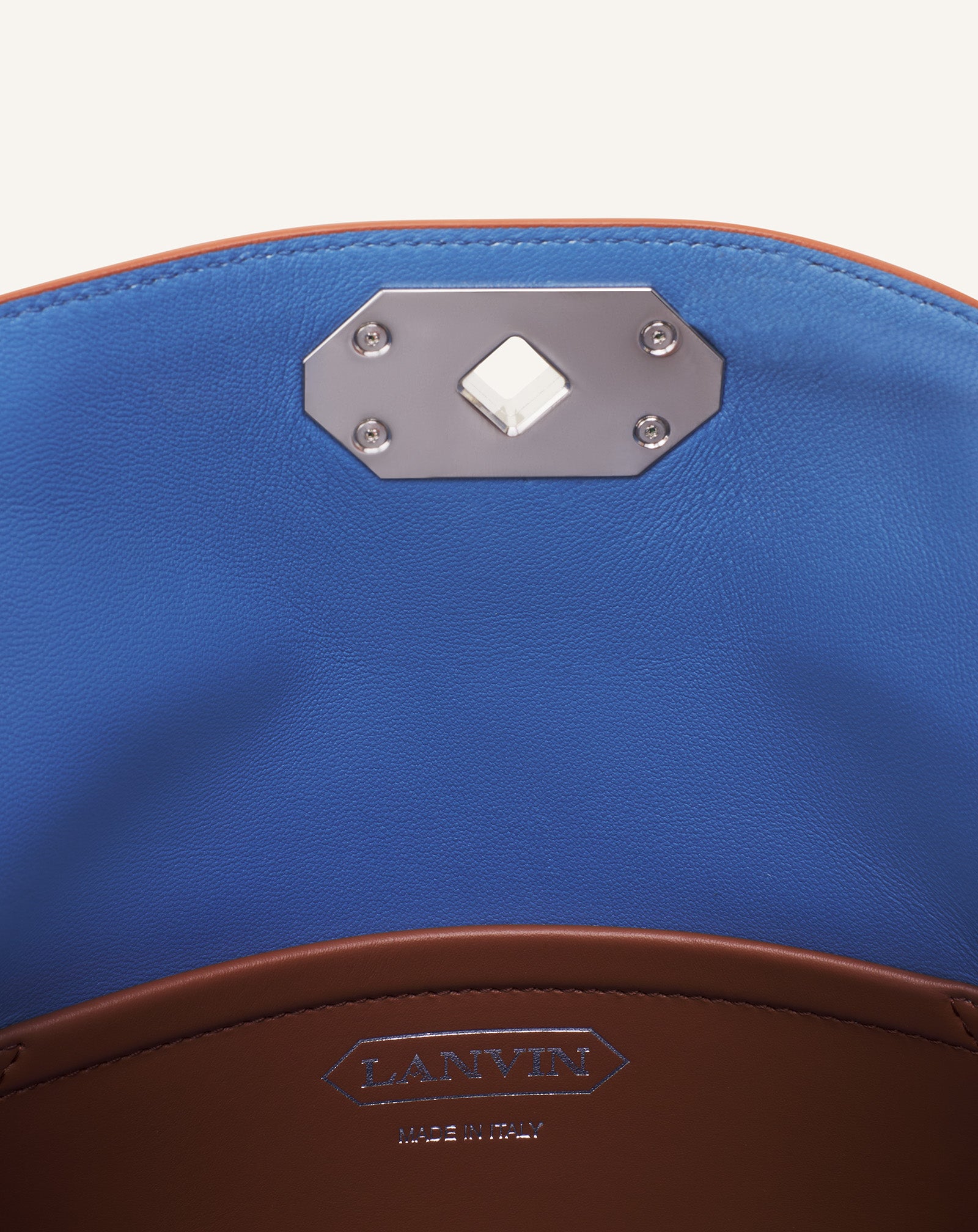 SAC POCHETTE COMPAGNON EN CUIR MARRON