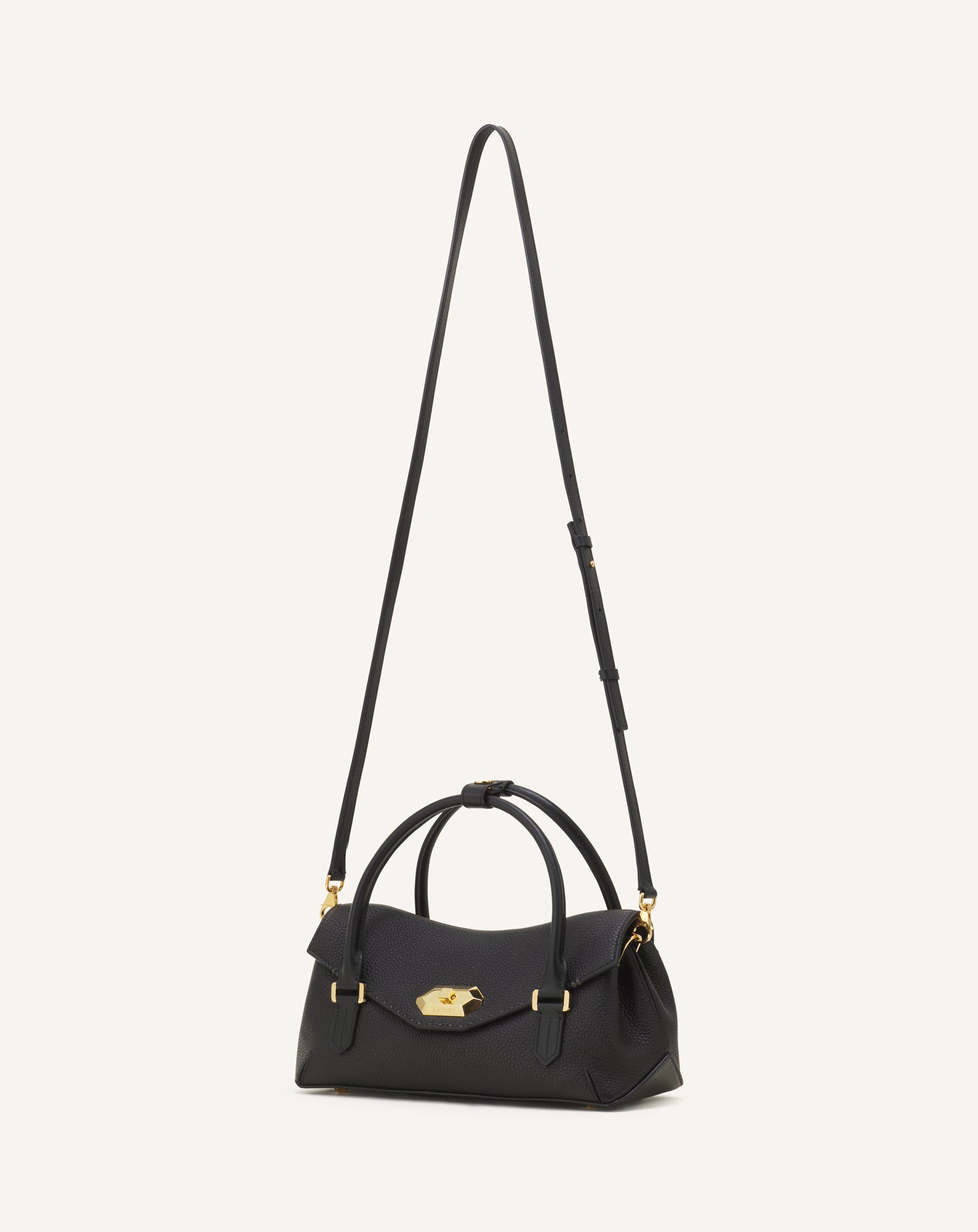 BLACK LE CONFIDENT BY LANVIN 26 LEATHER BAG