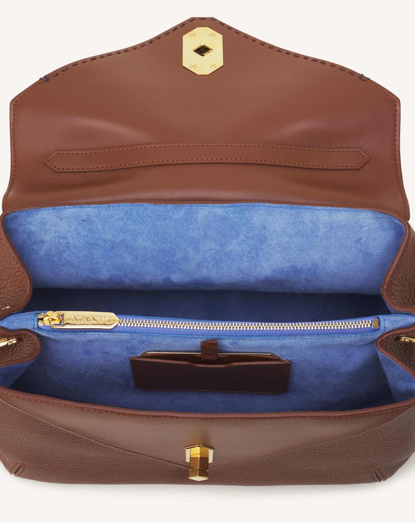 SAC LE CONFIDENT BY LANVIN EN CUIR MARRON