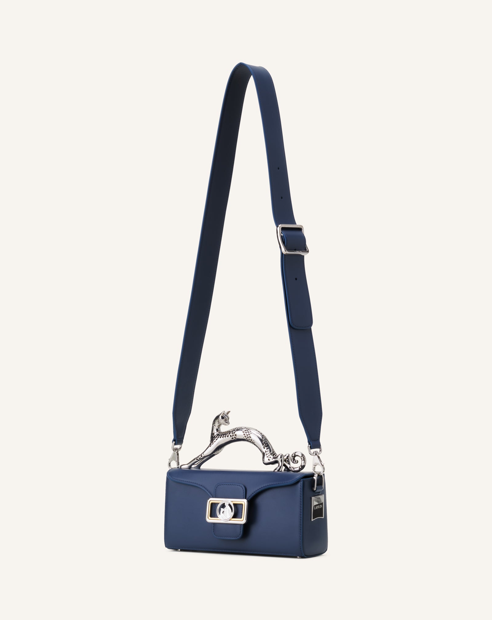 BLUE PENCIL CAT NANO BAG IN LEATHER