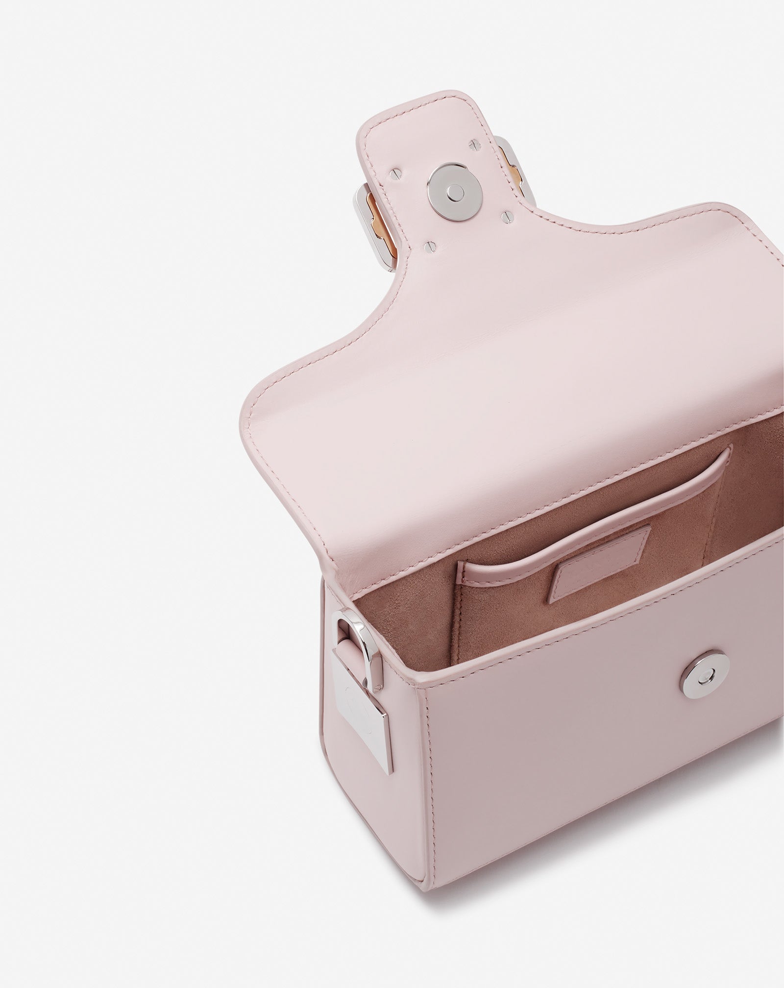 PINK PENCIL CAT NANO BAG IN LEATHER
