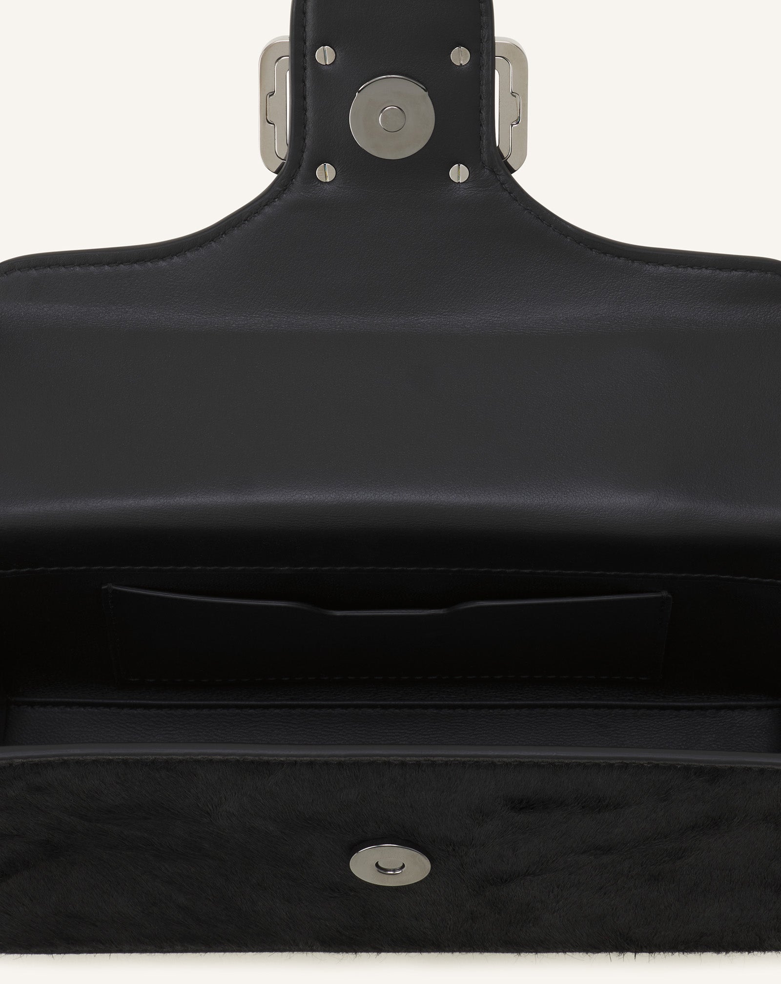 SAC PENCIL CAT NANO EN CUIR À EFFET PONY ET STRASS NOIR