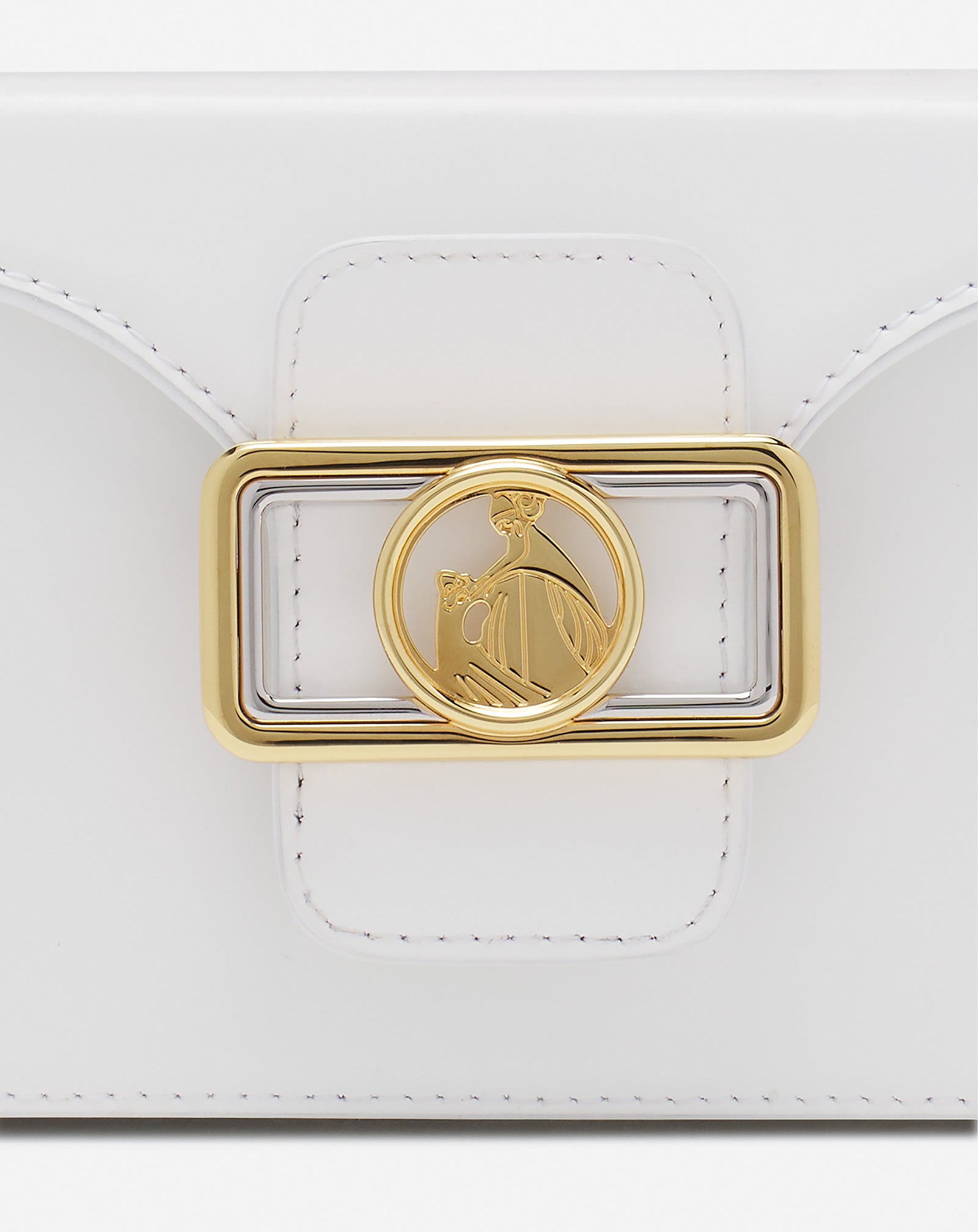 SAC PENCIL CAT EN CUIR ET STRASS BLANC