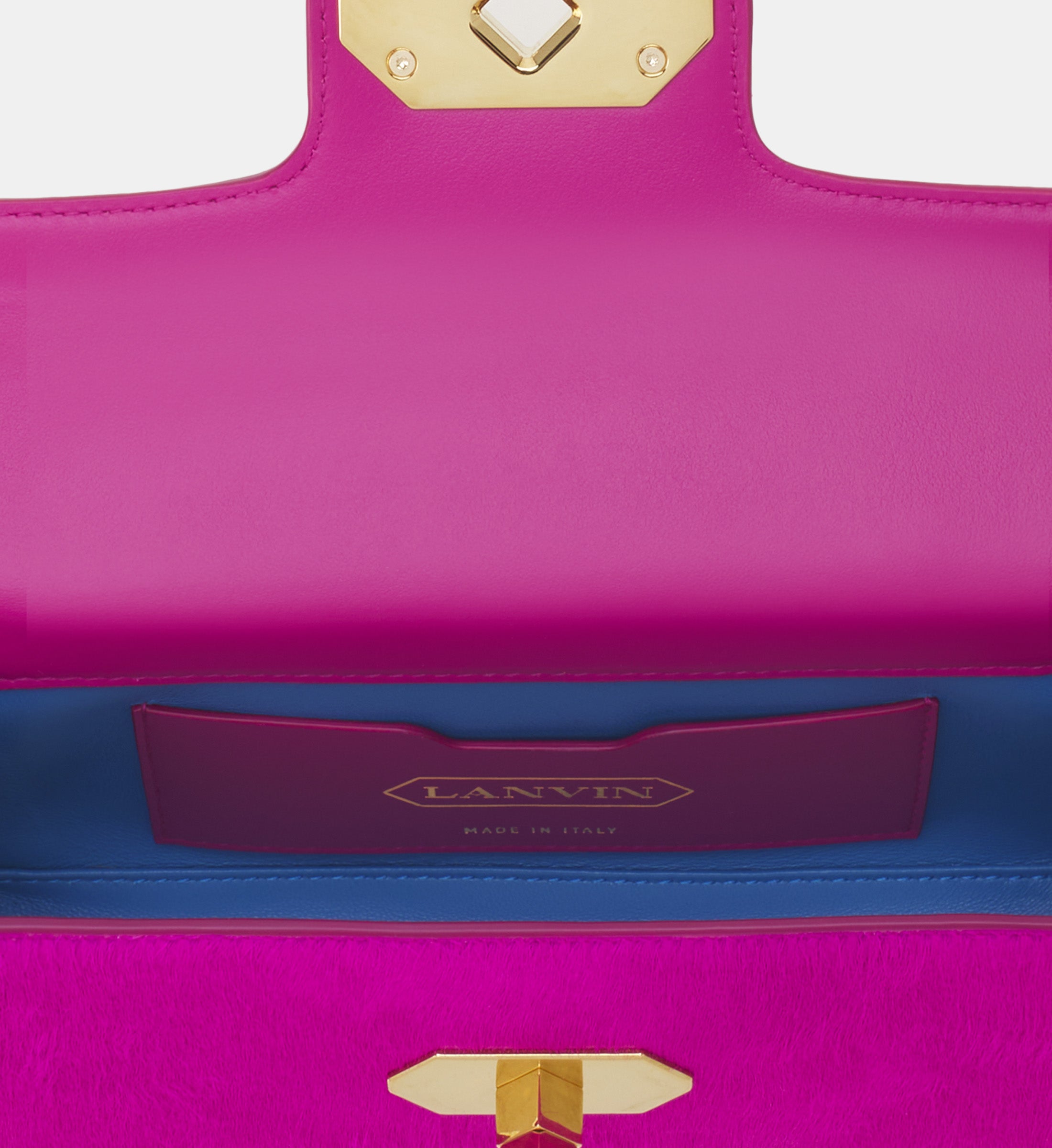 PENCIL CAT NANO BAG IN PONY AND RHINESTONES