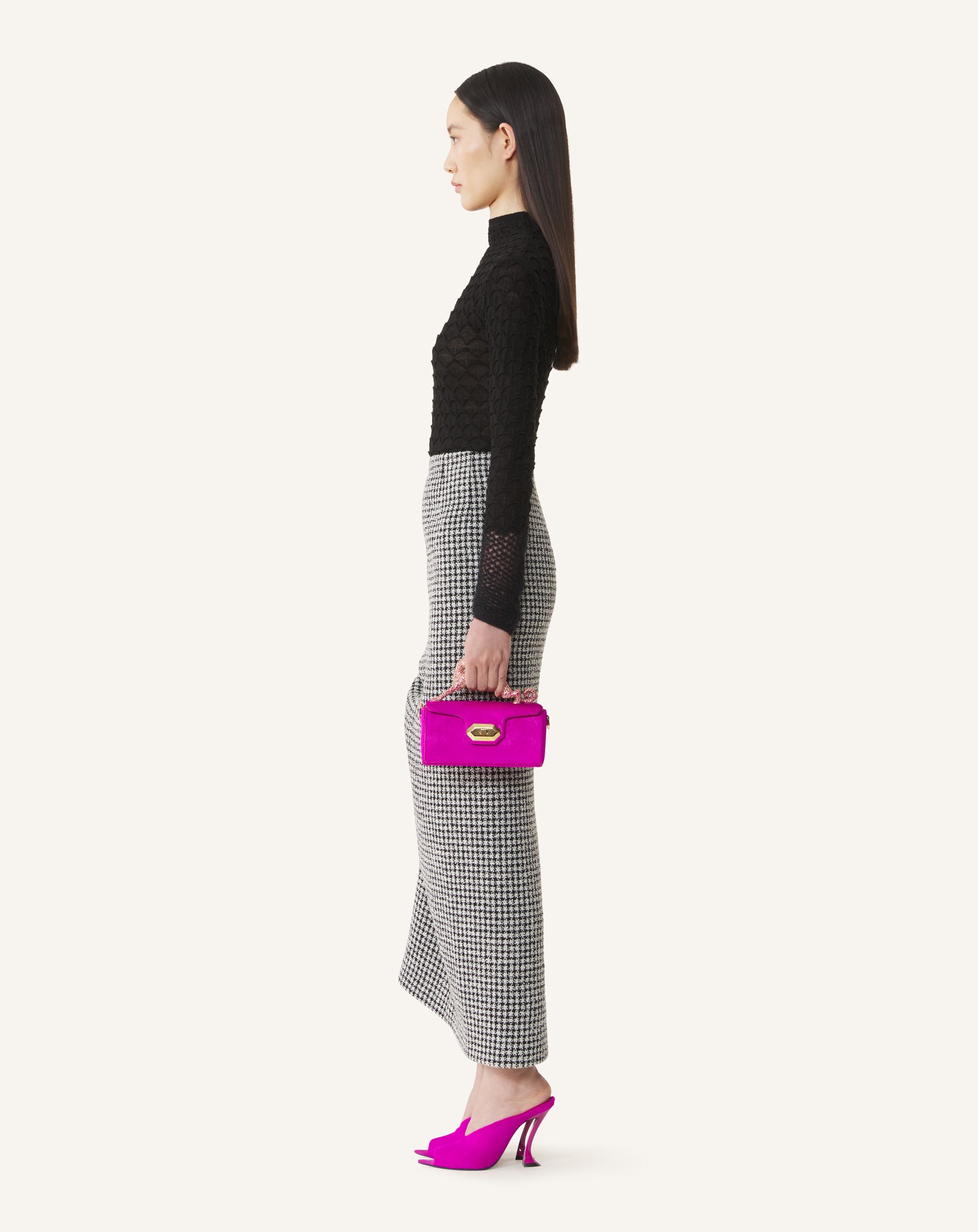 SAC PENCIL CAT NANO EN PONY ET STRASS