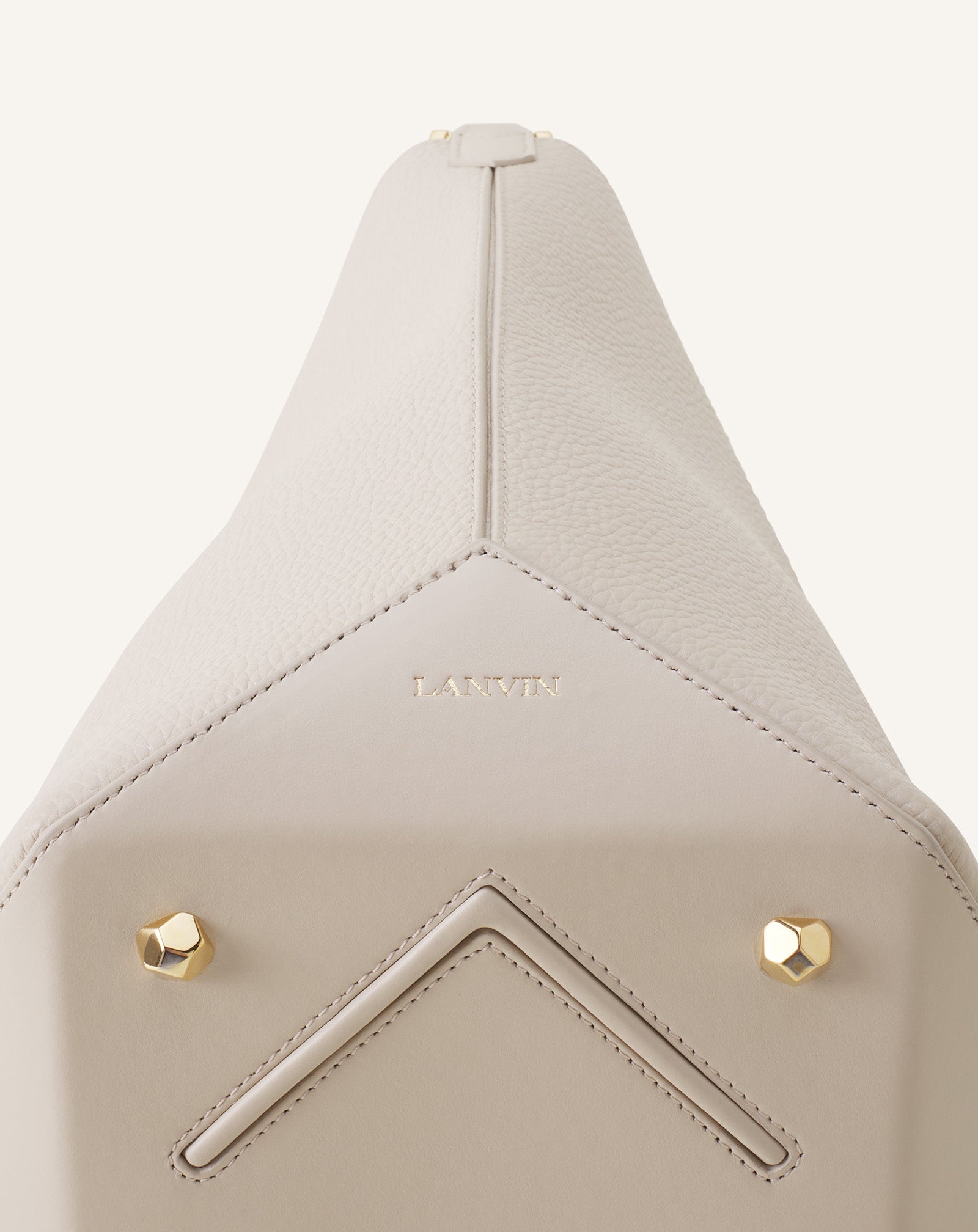 CATCH BY LANVIN MEDIUM BUCKET BAG IN GRAINED LEATHER