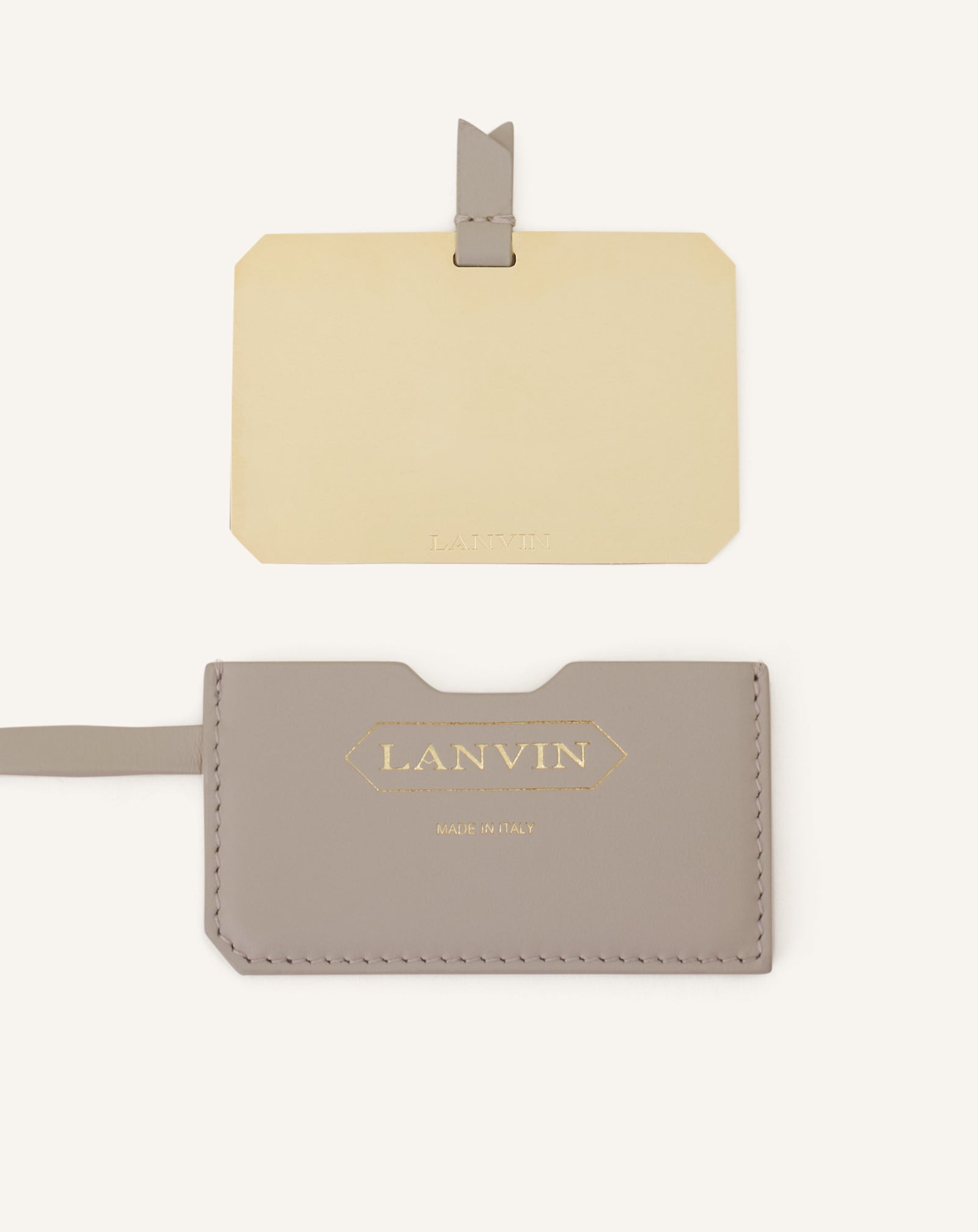 WHITE CATCH BY LANVIN NANO BUCKET BAG IN LEATHER