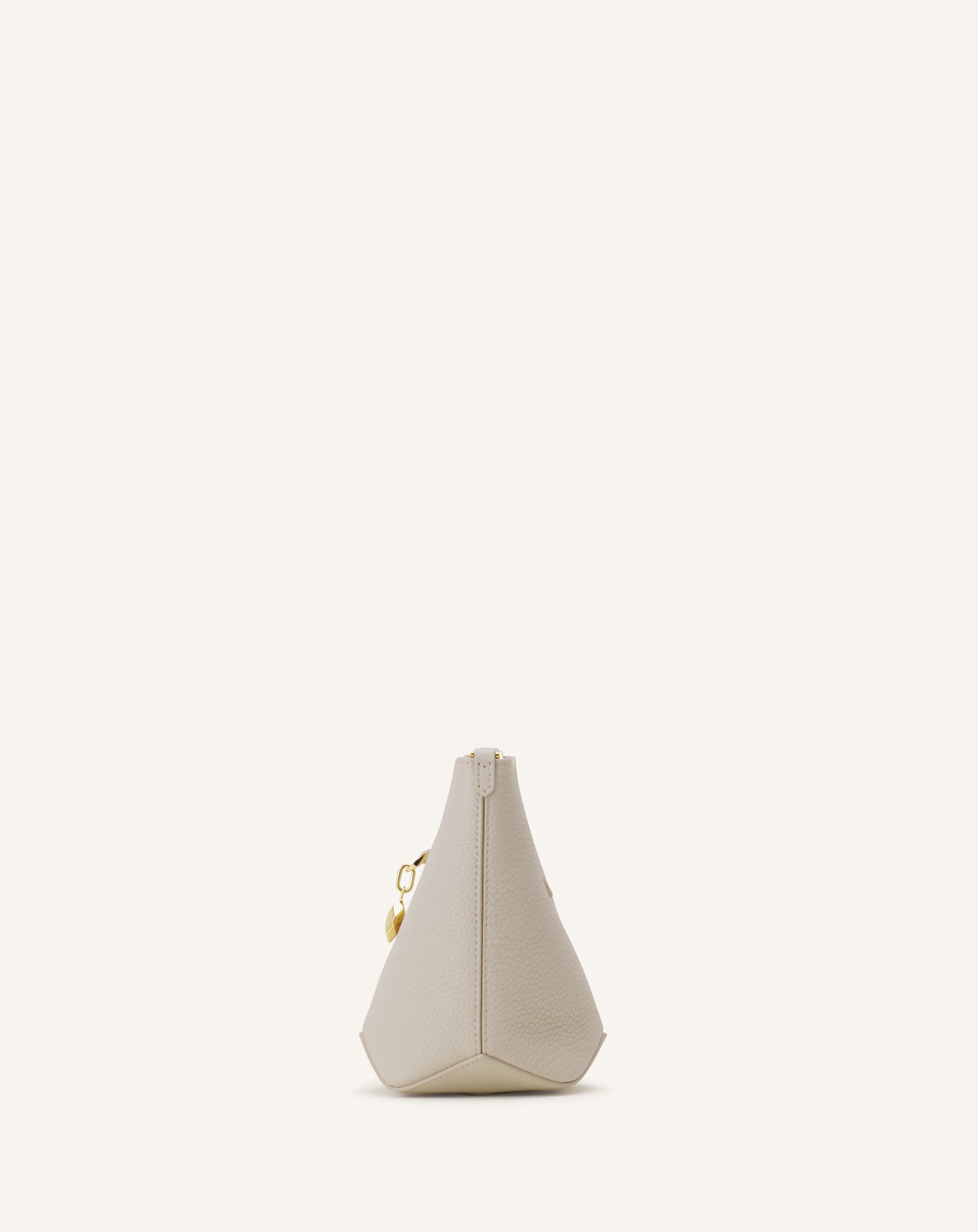 WHITE CATCH BY LANVIN NANO BUCKET BAG IN LEATHER