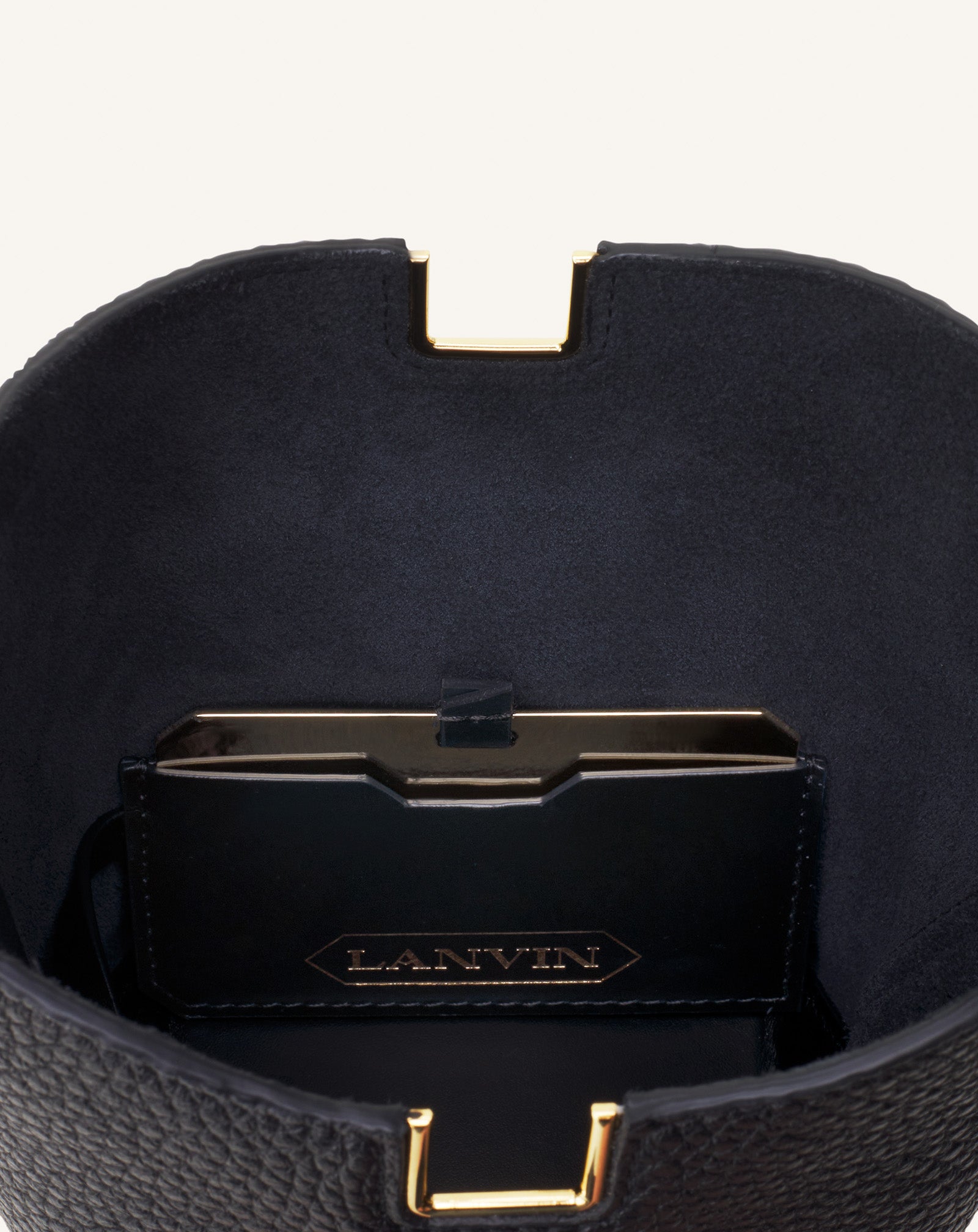 SAC SEAU NANO CATCH BY LANVIN EN CUIR NOIR