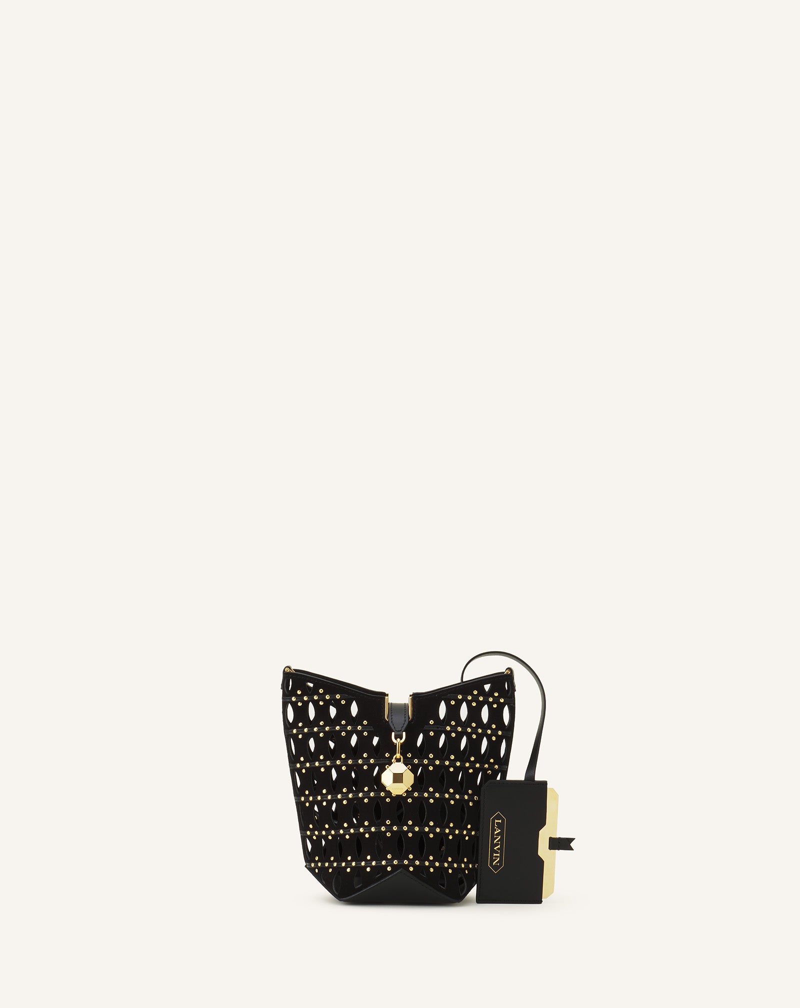 SAC SEAU NANO CATCH BY LANVIN EN SUEDE NOIR