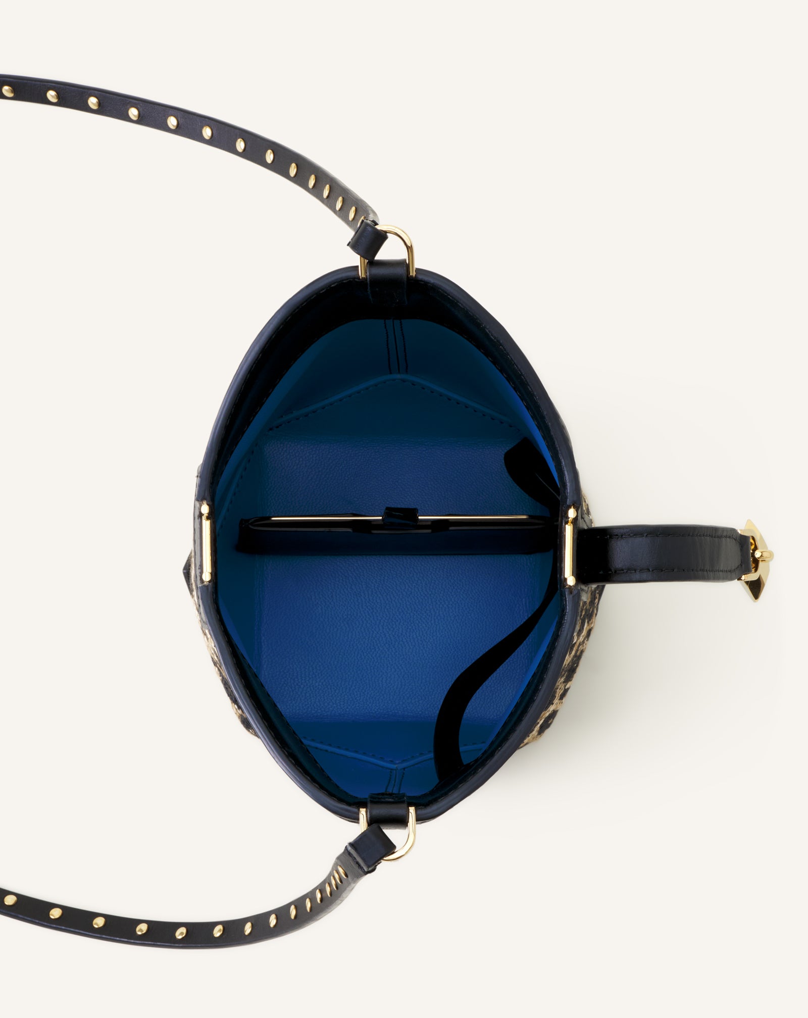 BEIGE CATCH BY LANVIN NANO BUCKET BAG IN RAFFIA