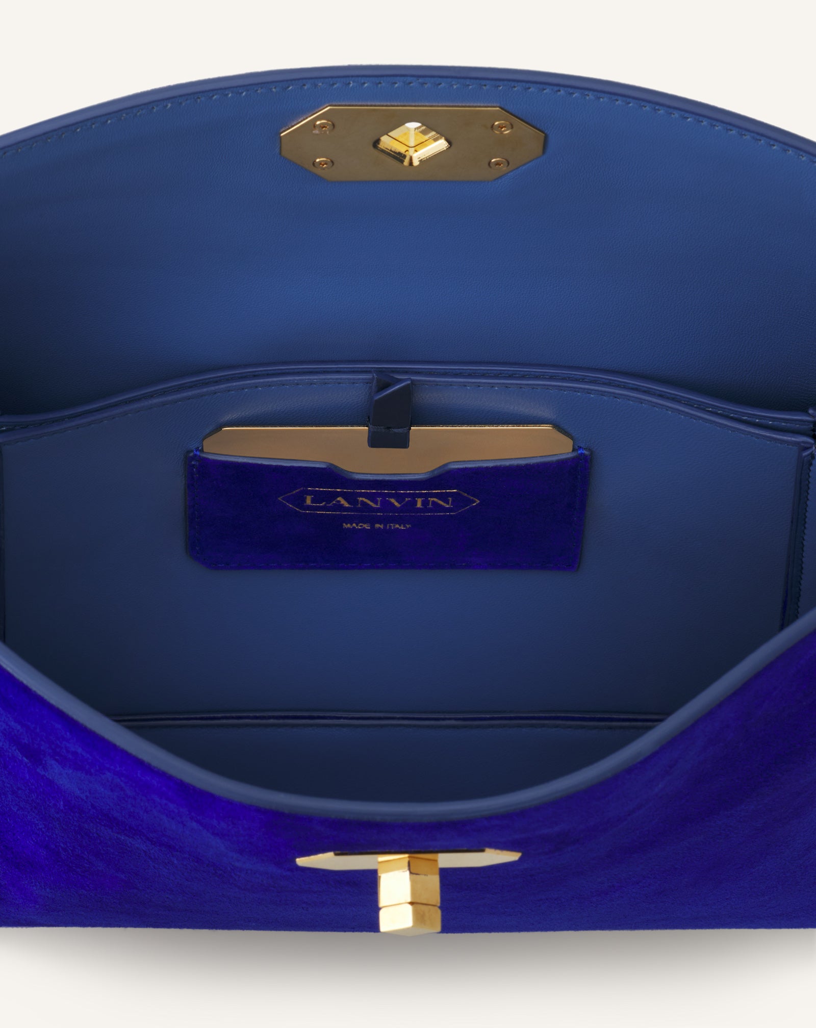 BLUE COMPAGNON BAG IN SUEDE