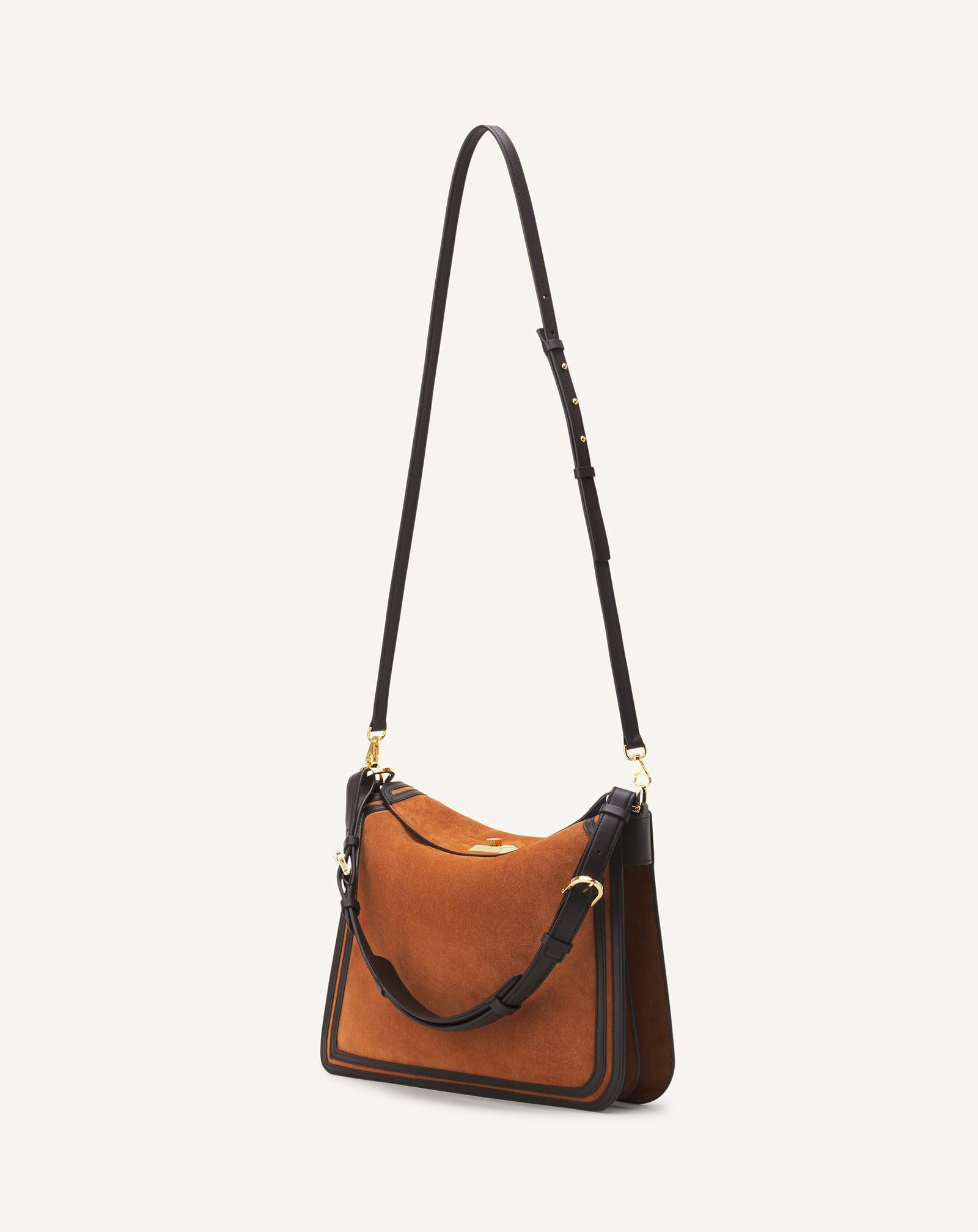 BROWN COMPAGNON BAG IN SUEDE
