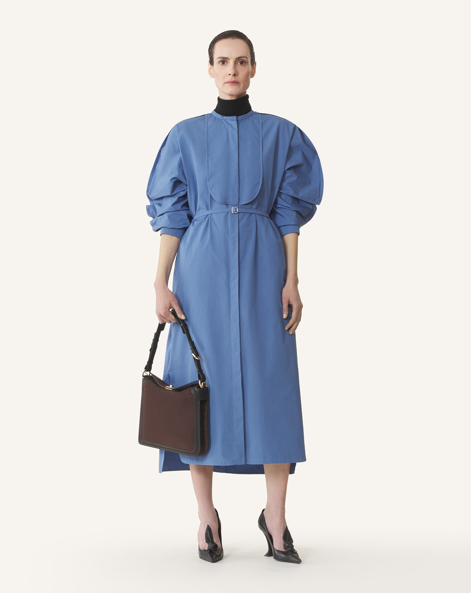 ASYMMETRICAL SUEDE COMPAGNON BAG