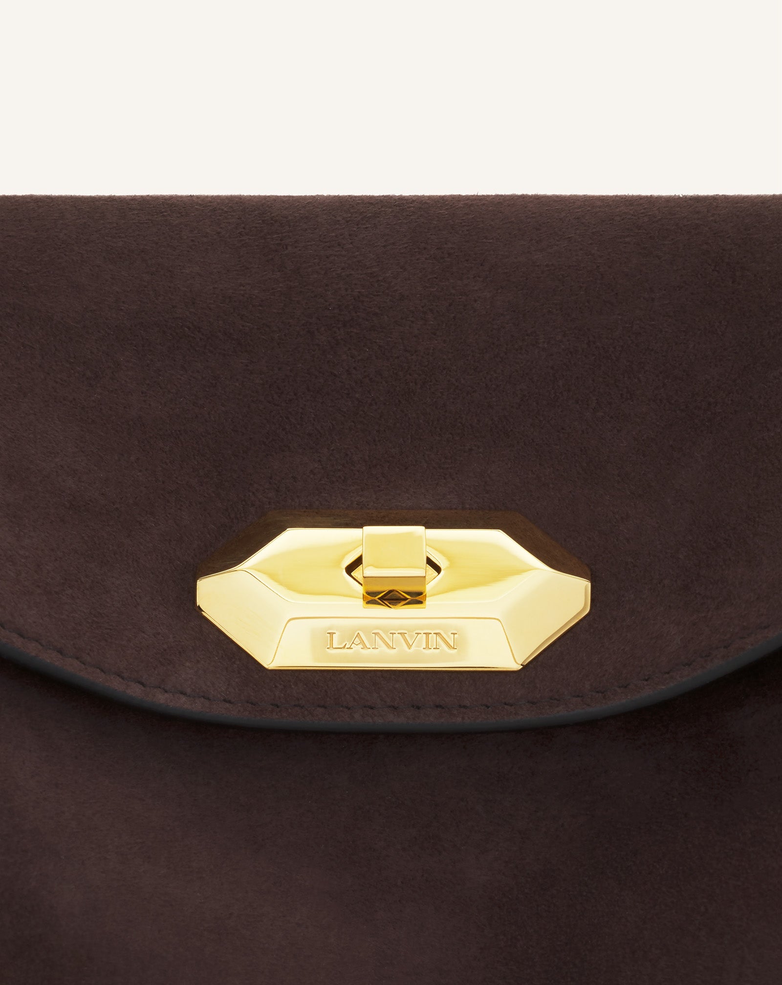 ASYMMETRICAL SUEDE COMPAGNON BAG