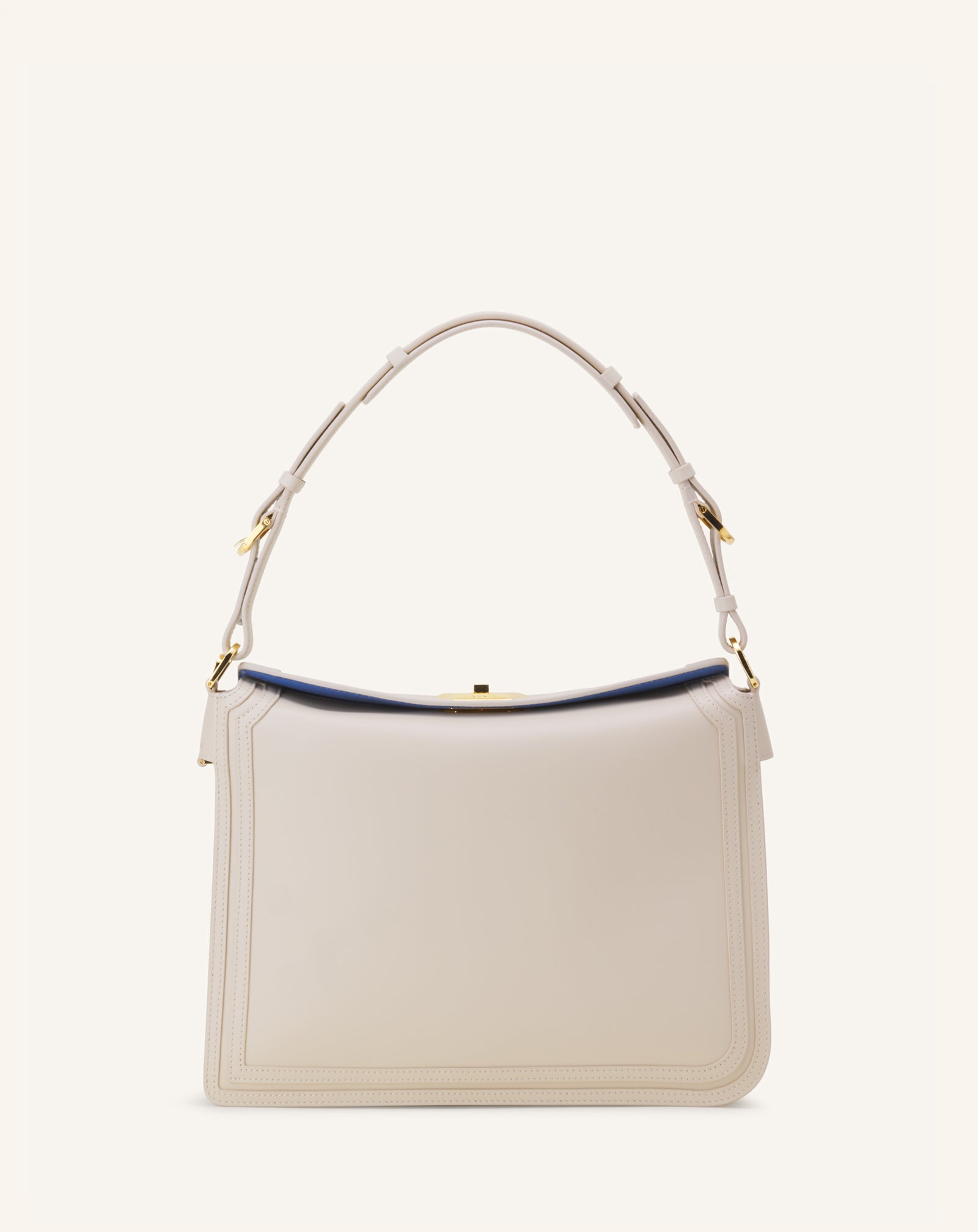WHITE COMPAGNON BAG IN LEATHER
