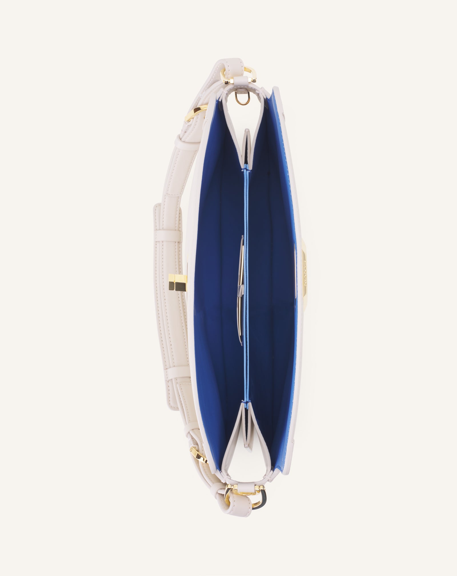 WHITE COMPAGNON BAG IN LEATHER