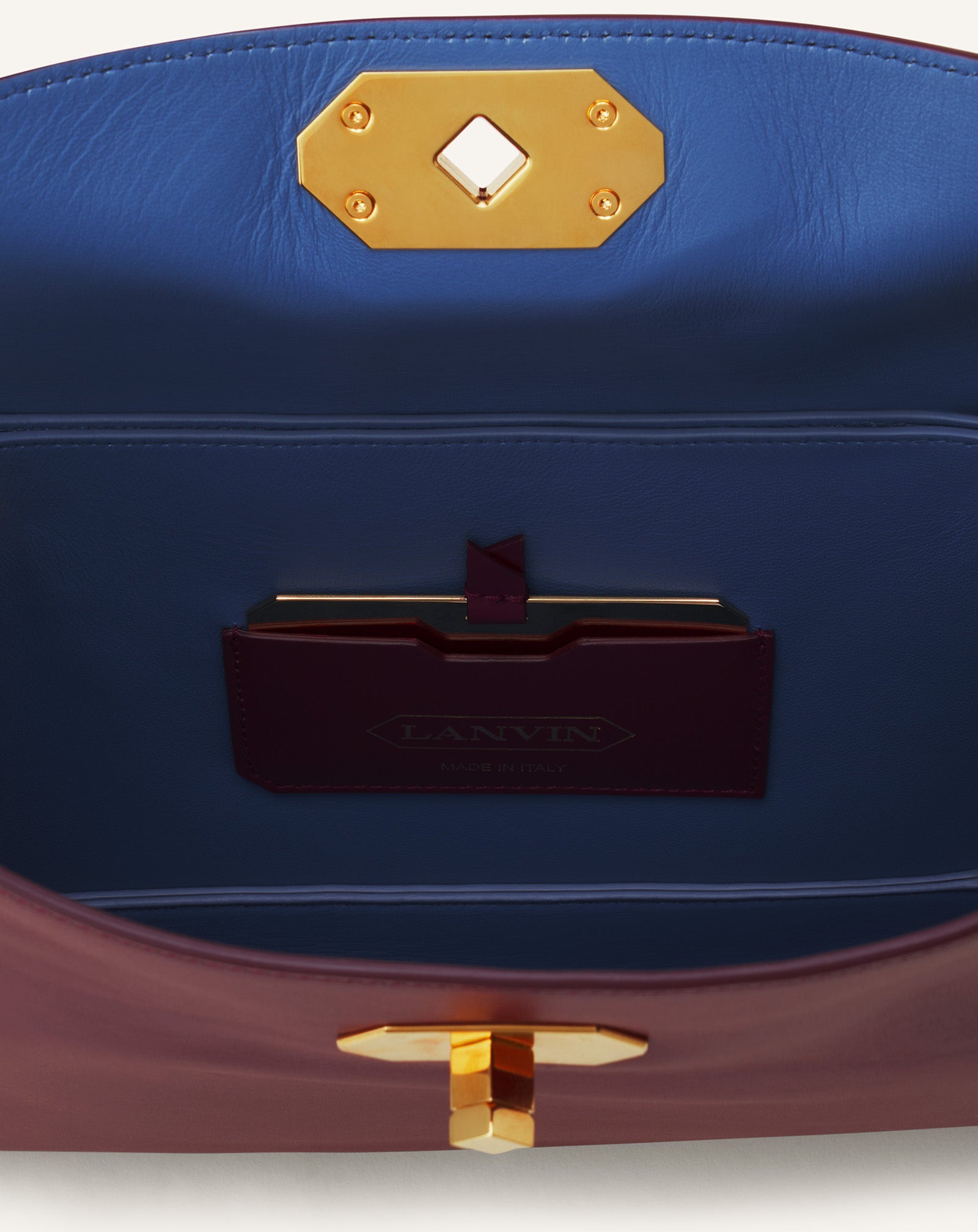 SAC COMPAGNON ASYMETRIQUE EN CUIR MARRON