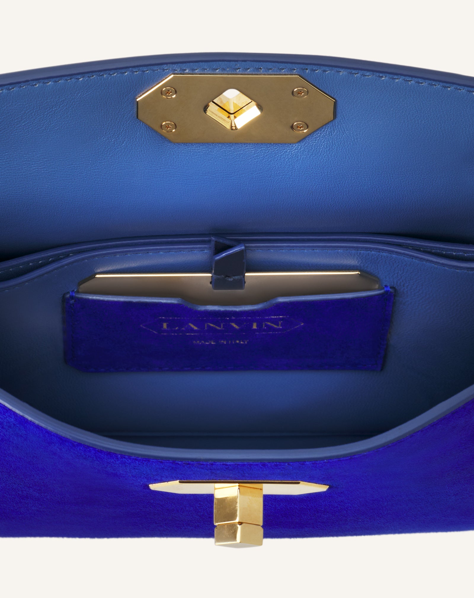 BLUE COMPAGNON 20 BAG IN PYTHON FINISHING