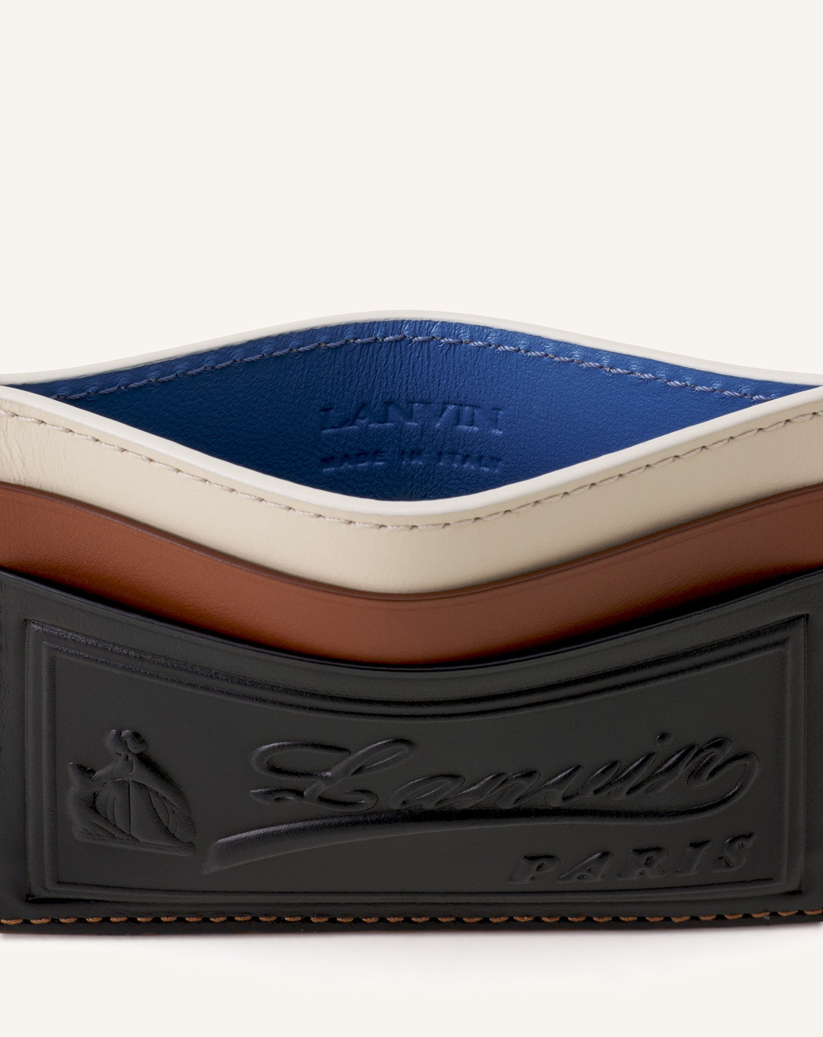 TRICOLOR LEATHER CARD HOLDER
