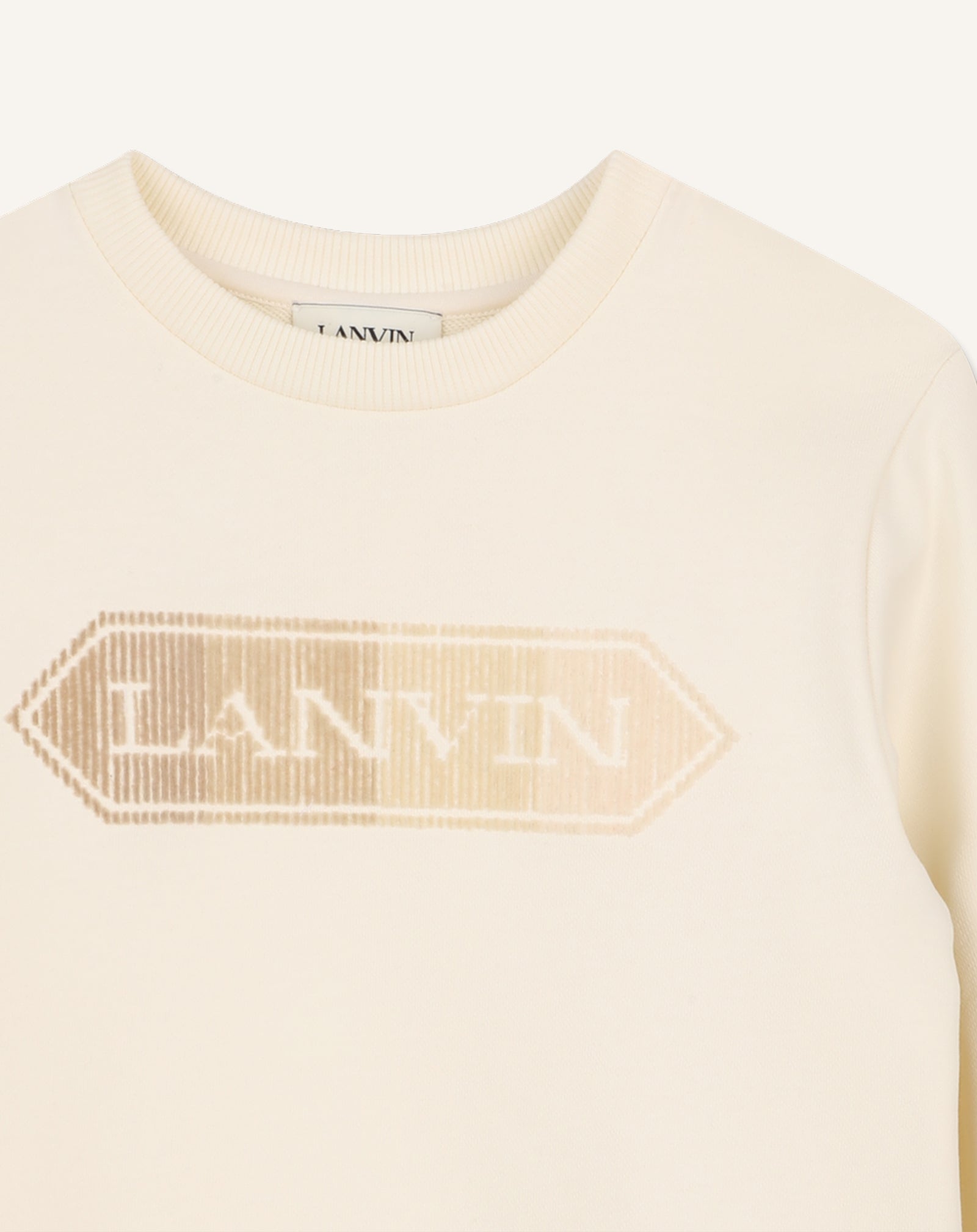 WHITE FLEECE SWEATSHIRT