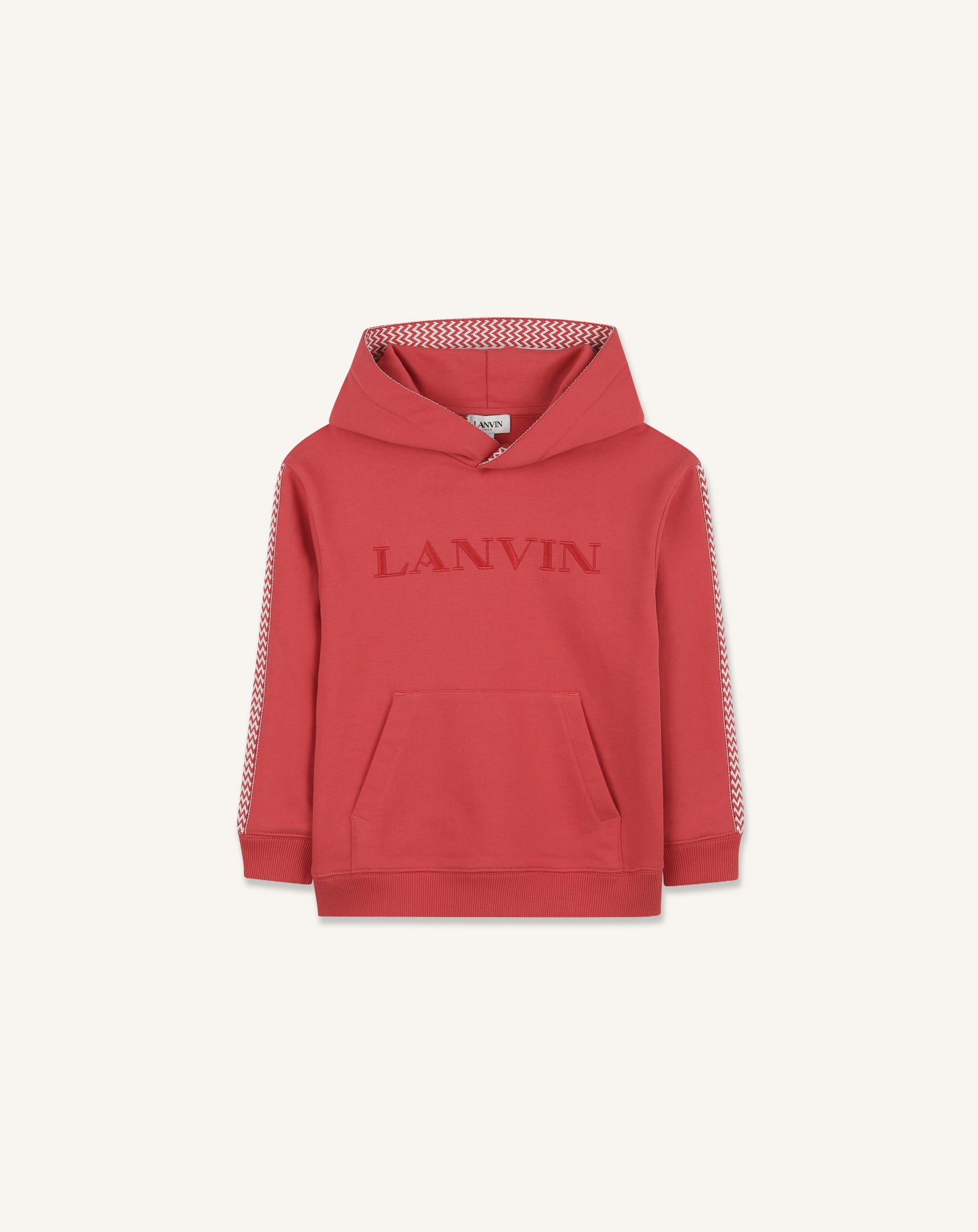 HOODIE LANVIN CURB BRODÉ EN COTON ROUGE