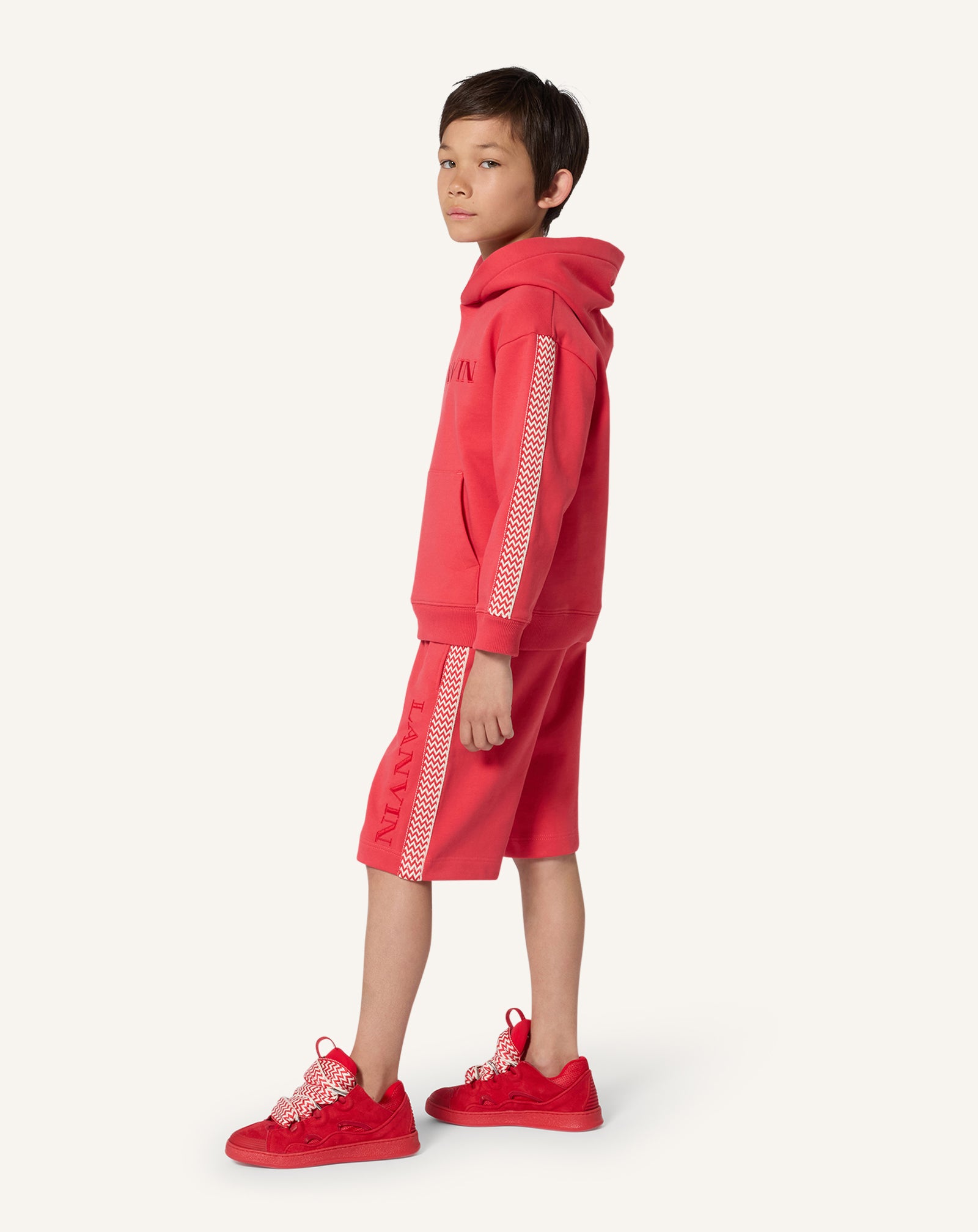 HOODIE LANVIN CURB BRODÉ EN COTON ROUGE