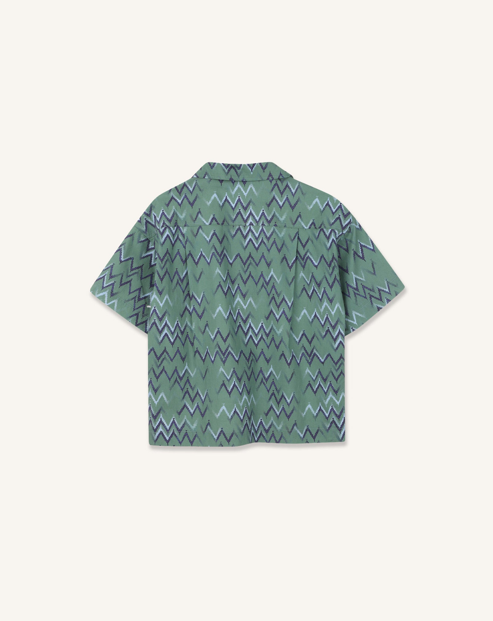 CHEMISE AMPLE IMPRIMÉ EN COTON VERT