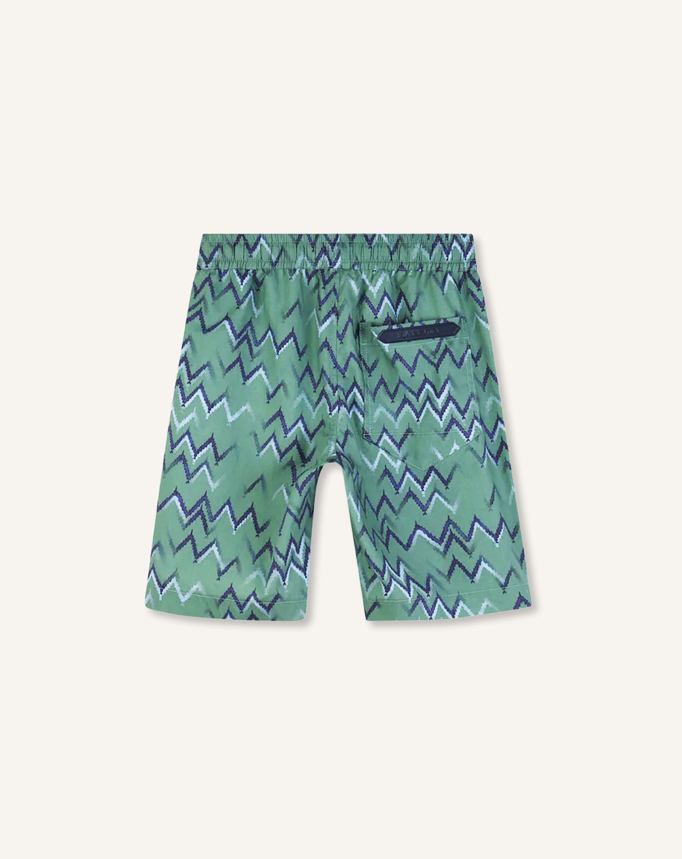 BERMUDA IMPRIMÉ EN COTON VERT
