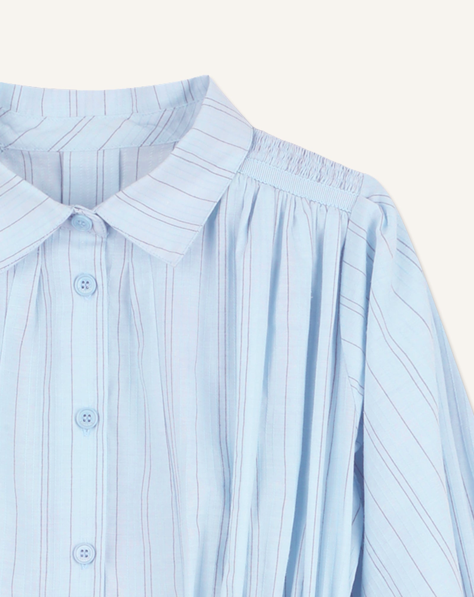 ROBE CHEMISE EN COTON BLEU