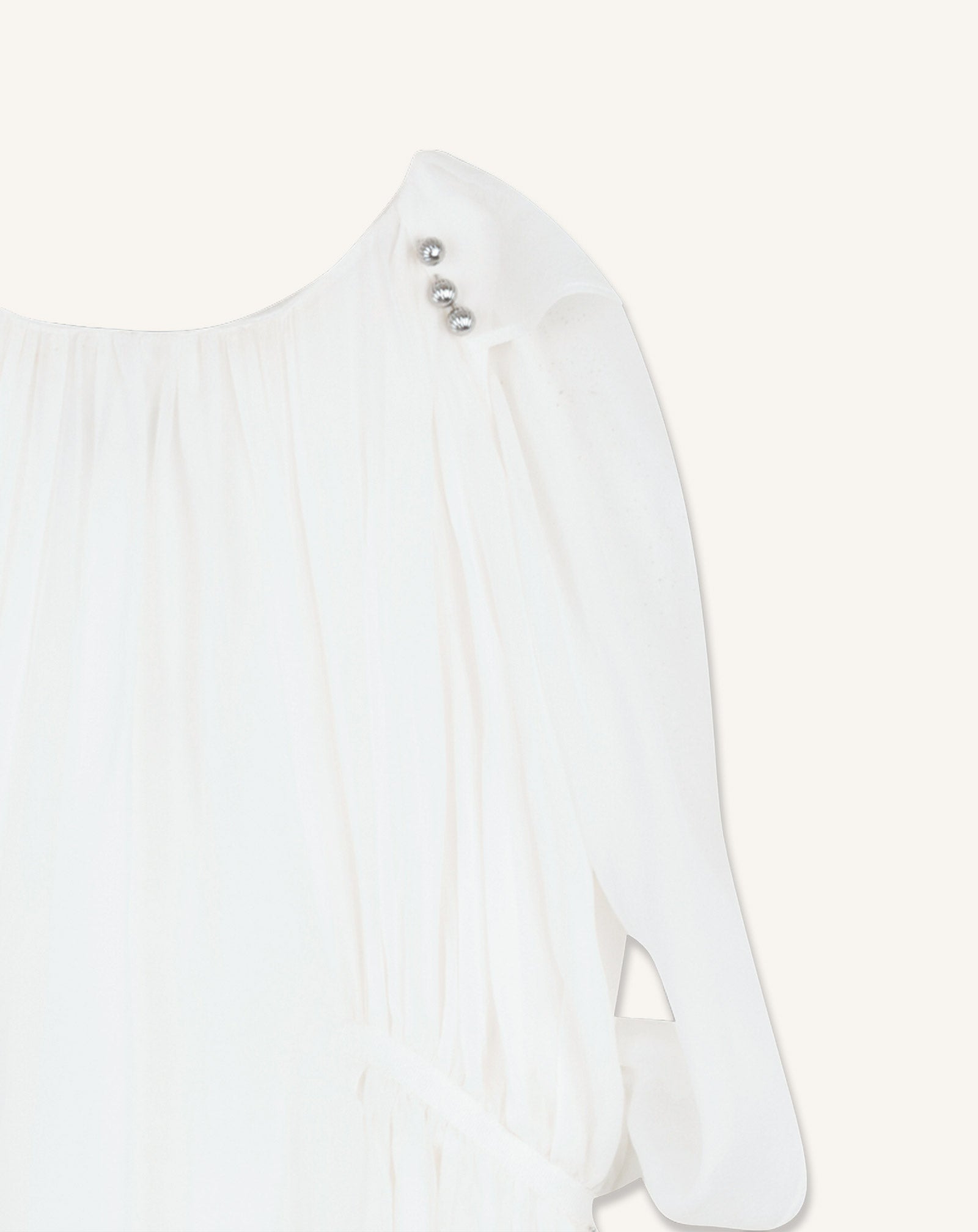 ROBE CEREMONIE EN SOIE BLANC