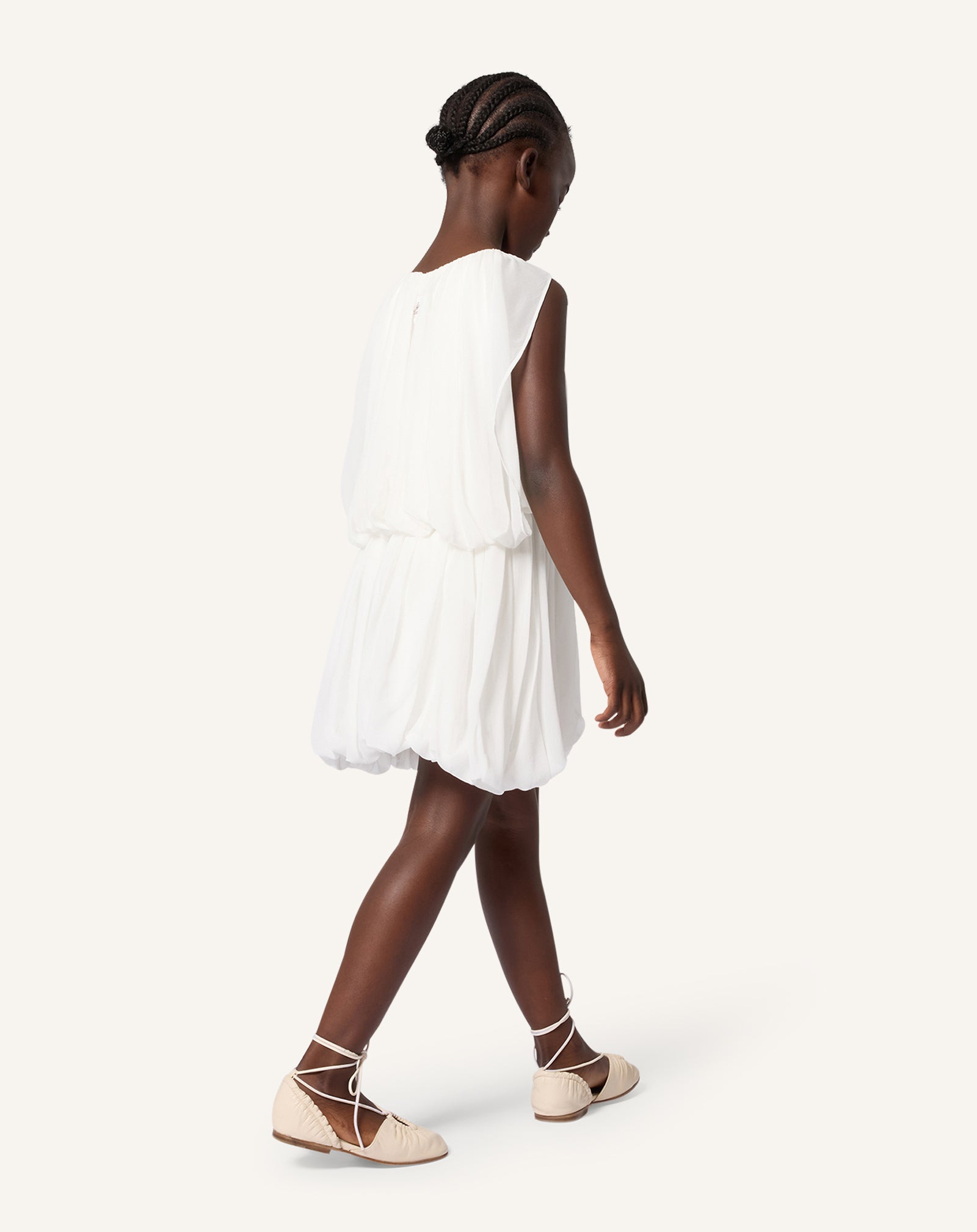 ROBE CEREMONIE EN SOIE BLANC