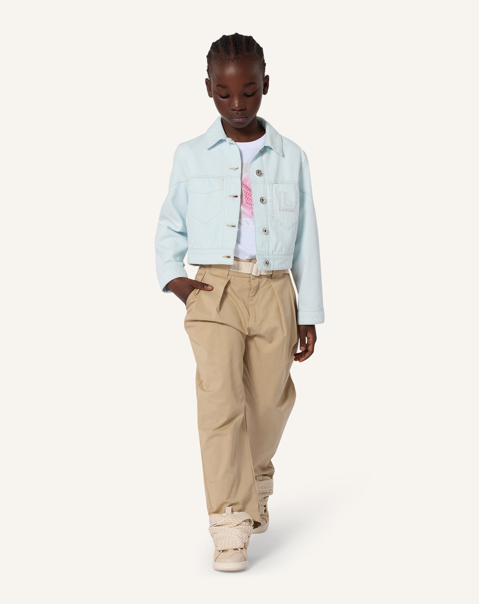 VESTE EN DENIM BRODE LANVIN BLEU