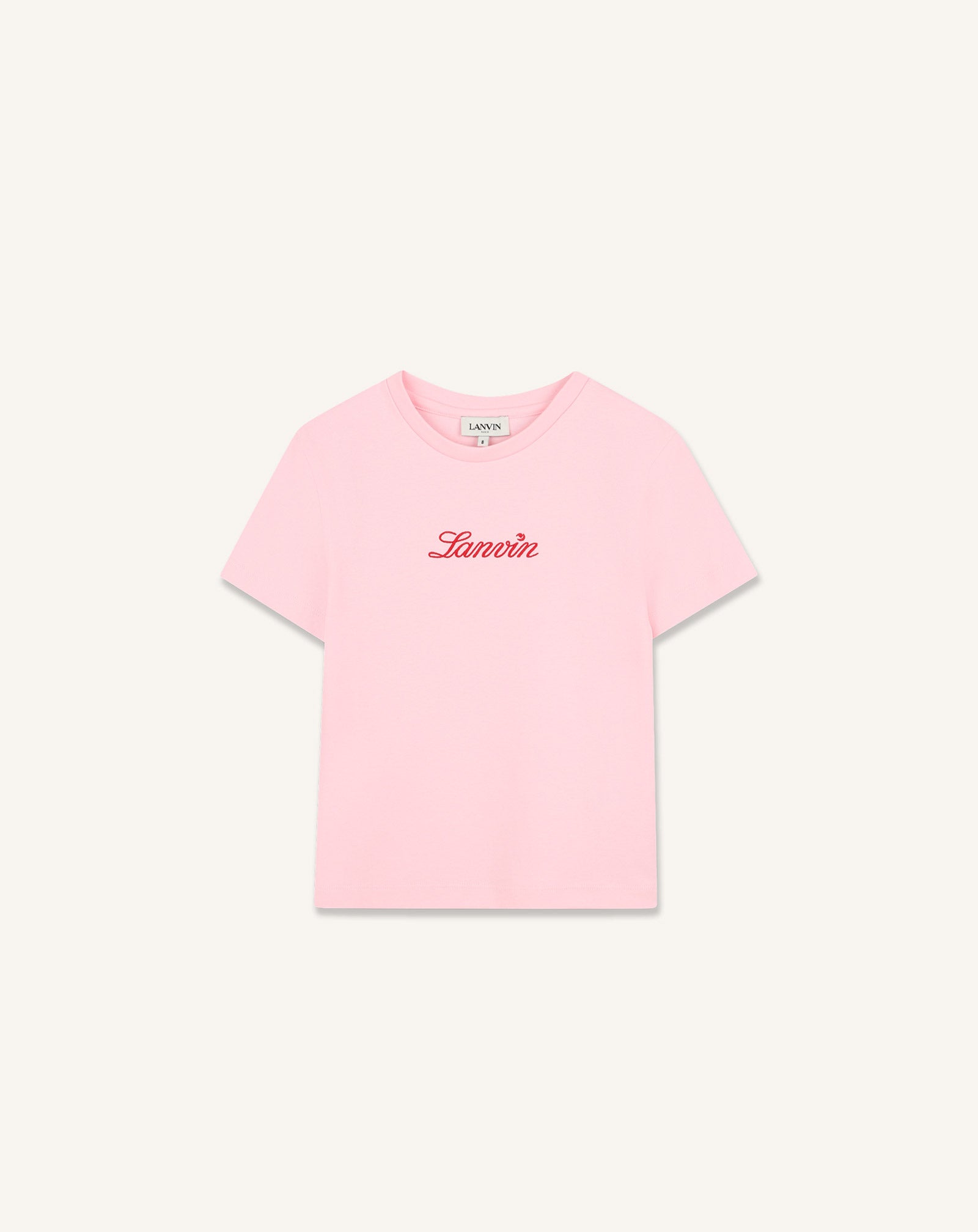 T-SHIRT LOGO LANVIN EN COTON ROSE