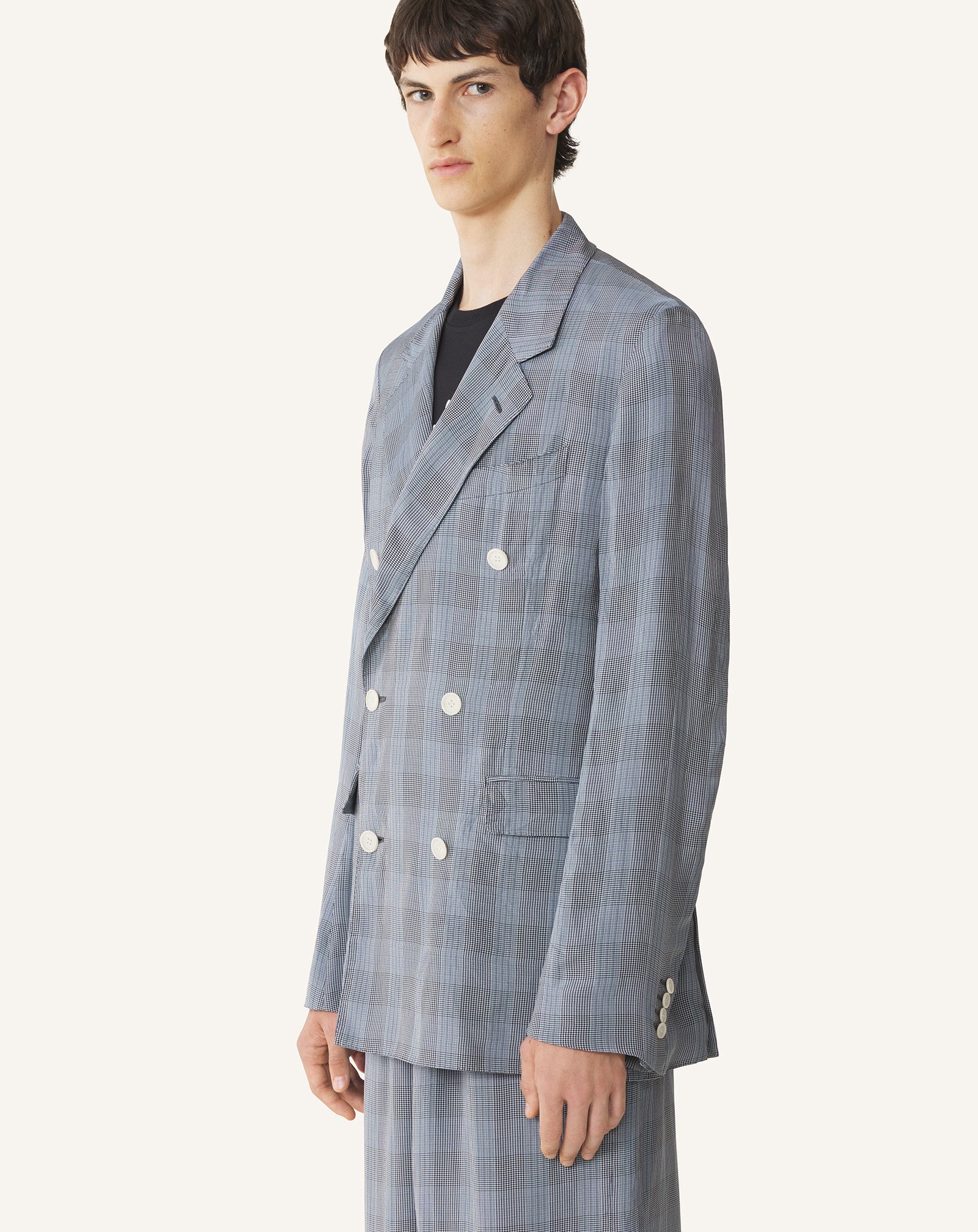 VESTE CROISÉE EN VISCOSE NOIR