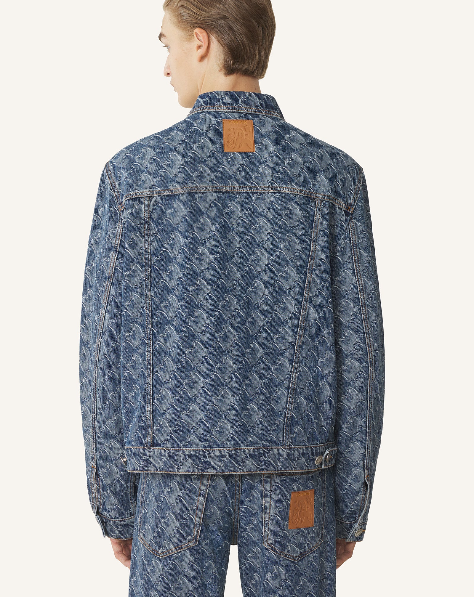 VESTE EN DENIM JACQUARD LUNAR YEAR BLEU