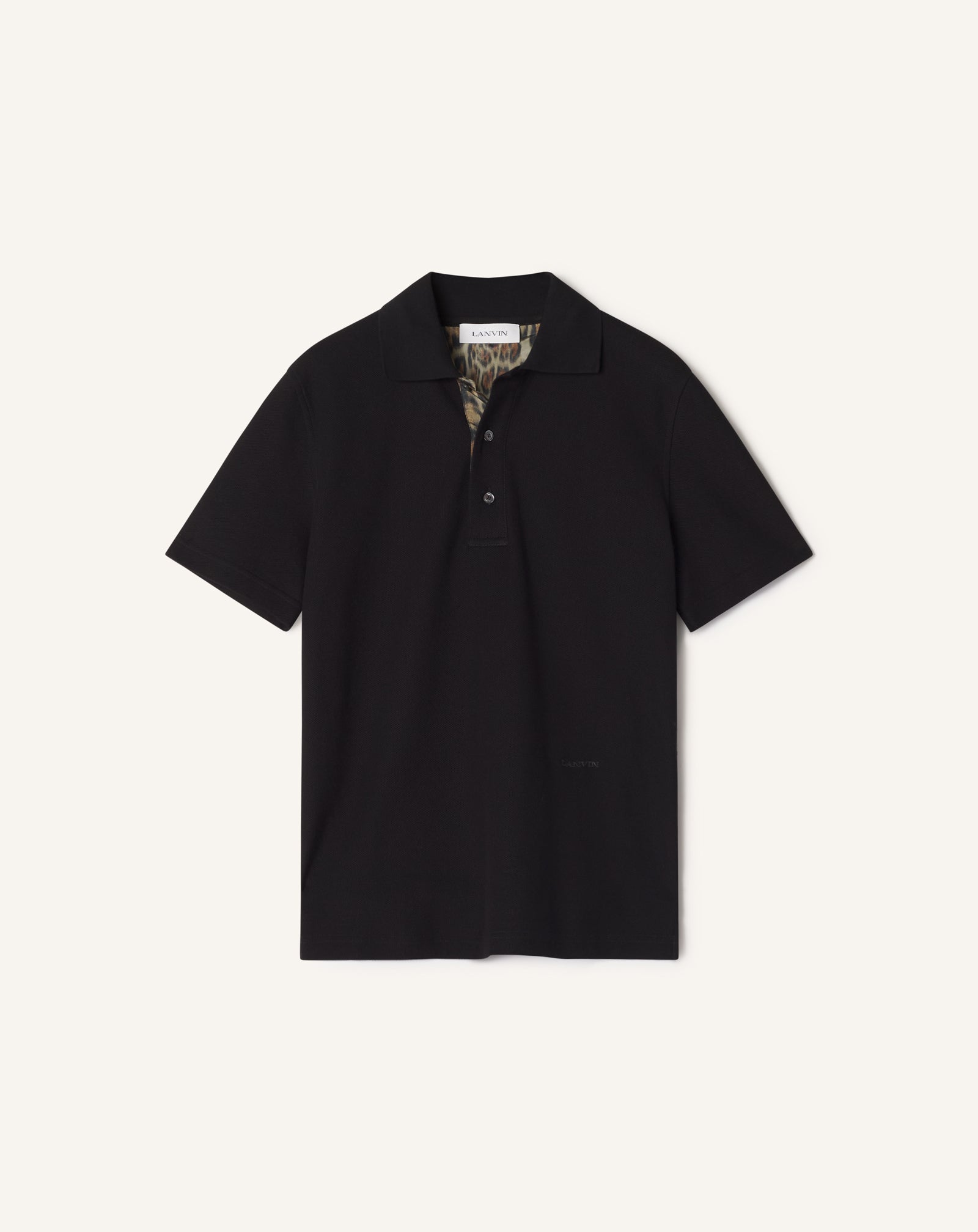POLO EN COTON PIQUÉ NOIR