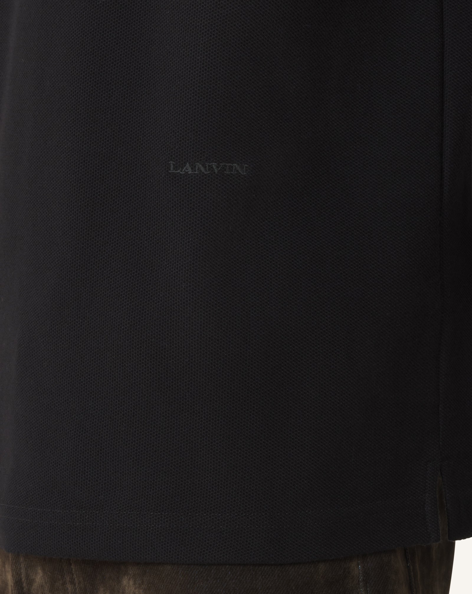 POLO EN COTON PIQUÉ NOIR