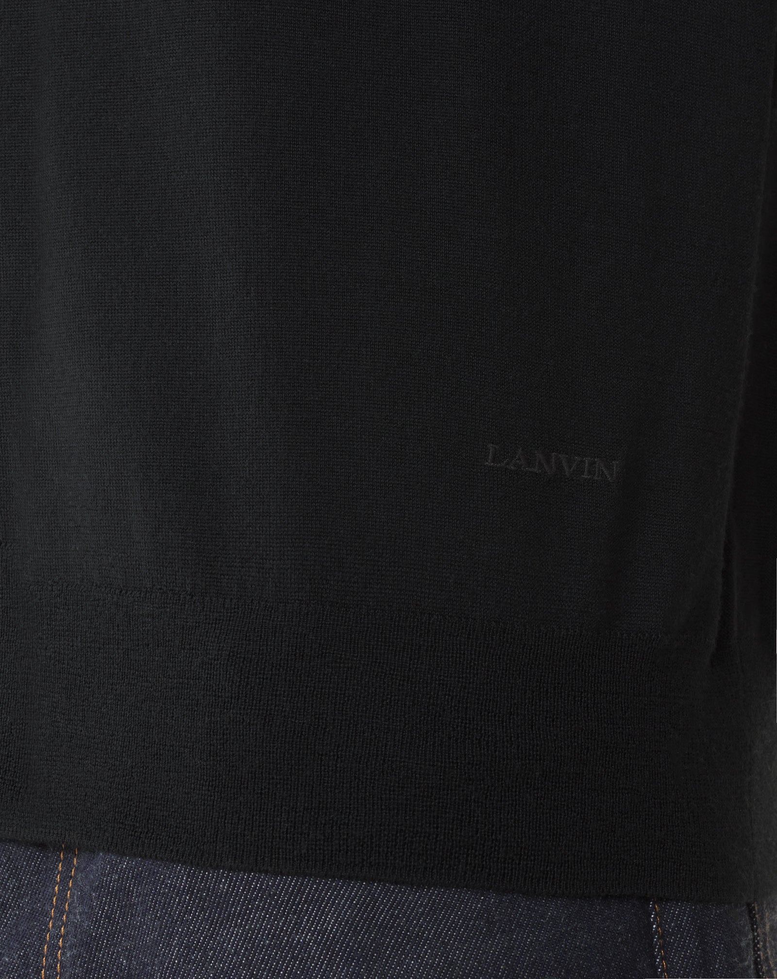 PULL CLASSIQUE EN LAINE MÉRINOS NOIR