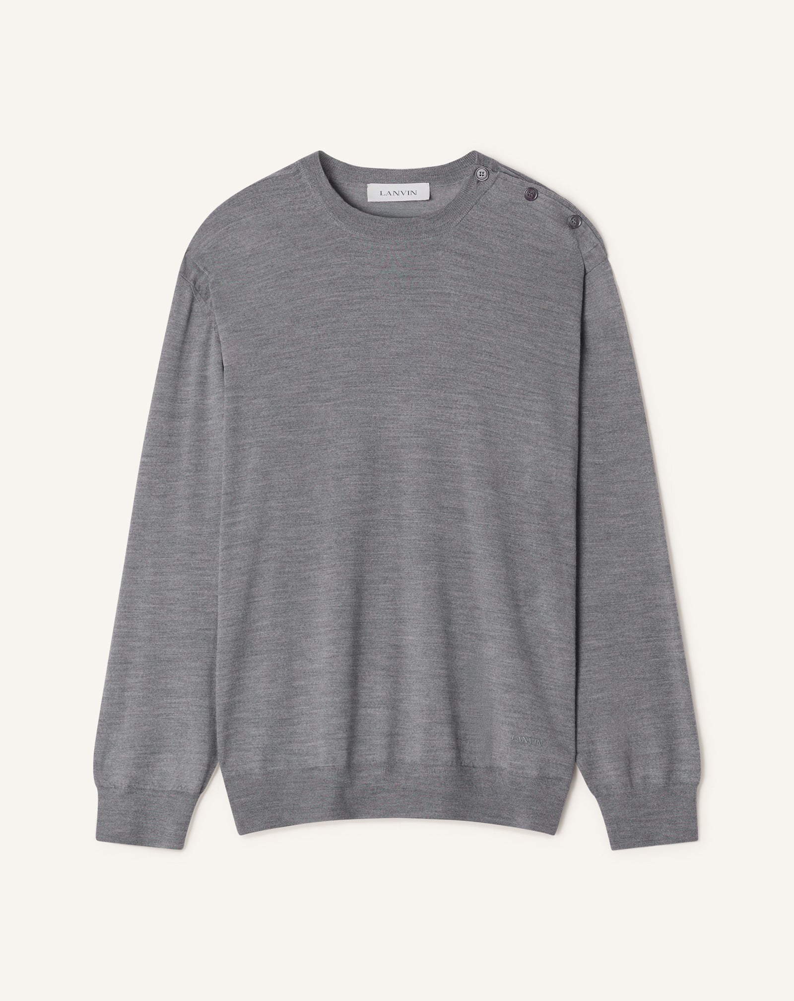 PULL CLASSIQUE EN LAINE MÉRINOS NOIR