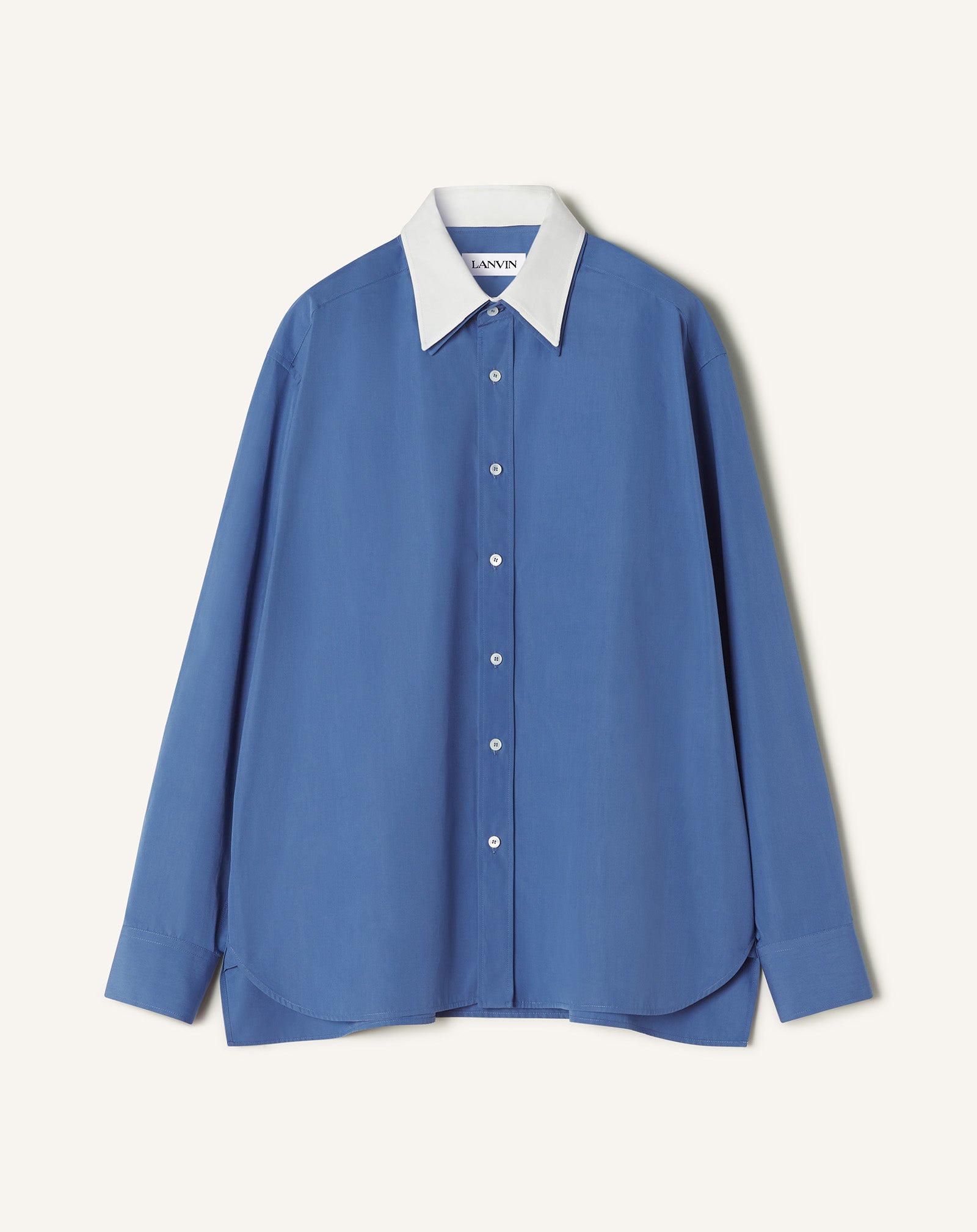OVERSIZED STRIPED COTTON POPLIN SHIRT