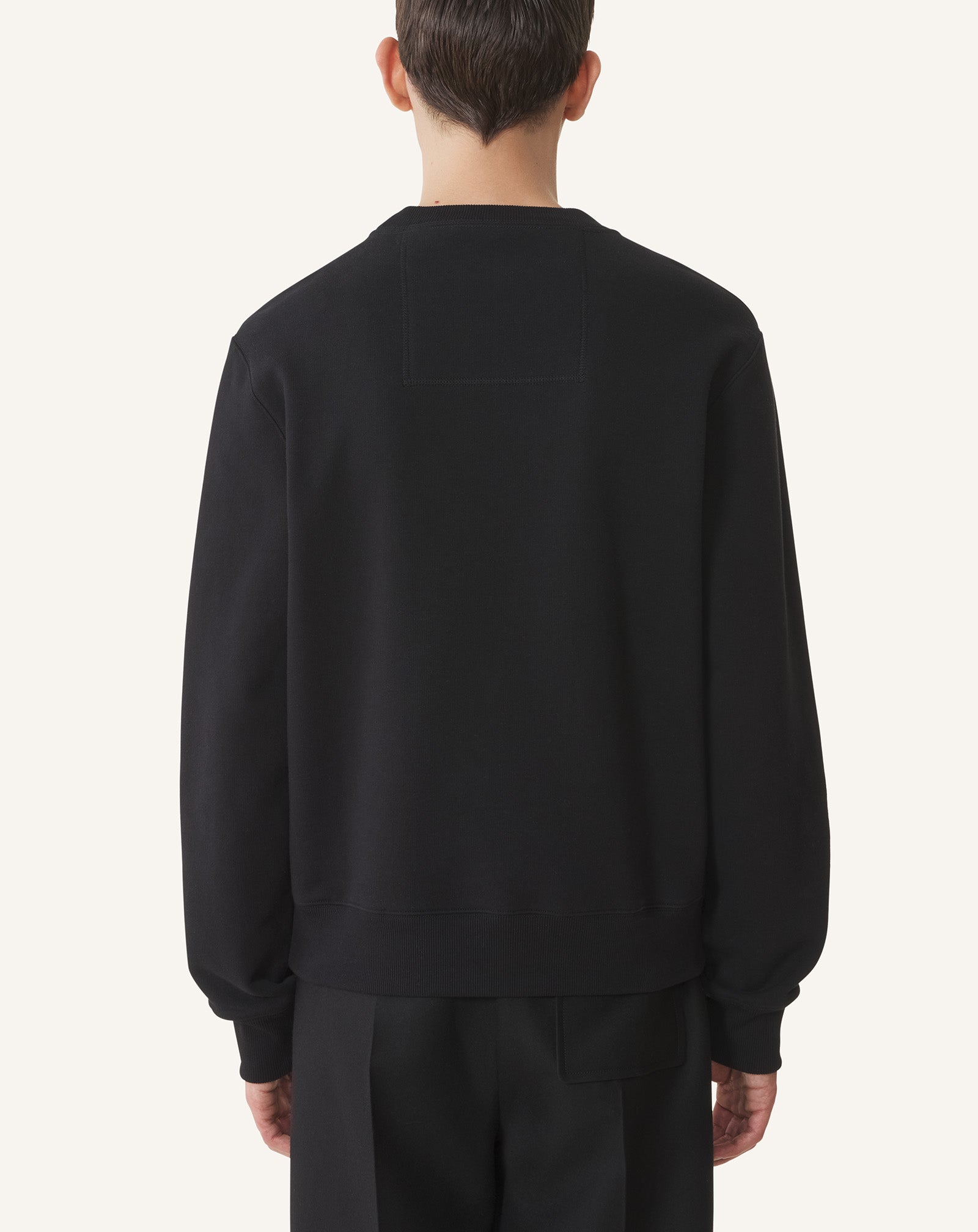 SWEATSHIRT BRODÉ LANVIN EN COTON NOIR