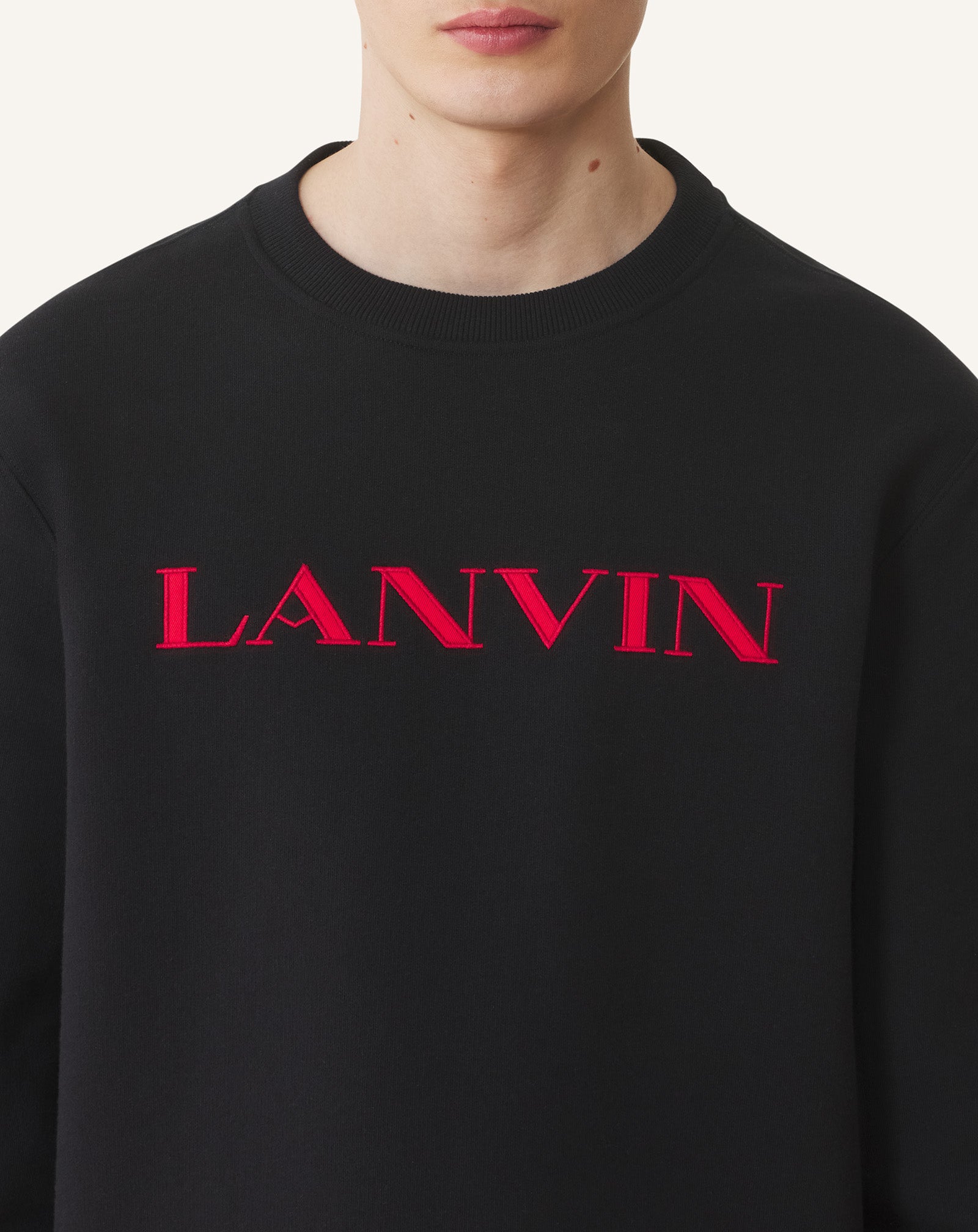 SWEATSHIRT BRODÉ LANVIN EN COTON NOIR