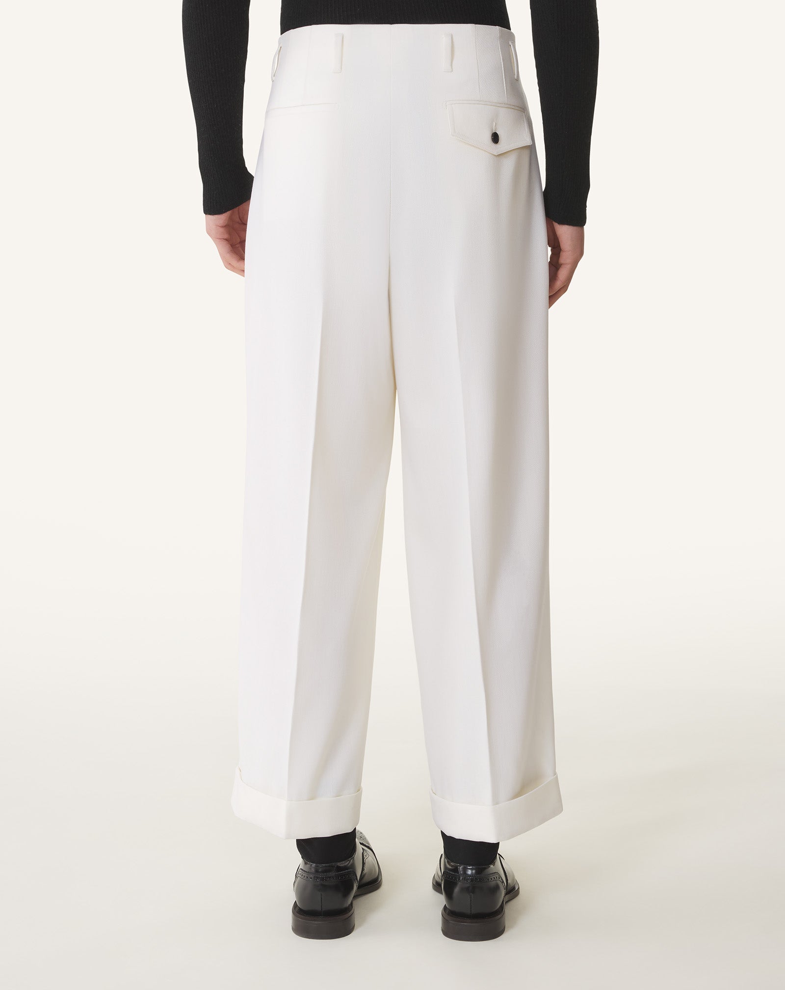 WIDE-LEG WOOL PANTS