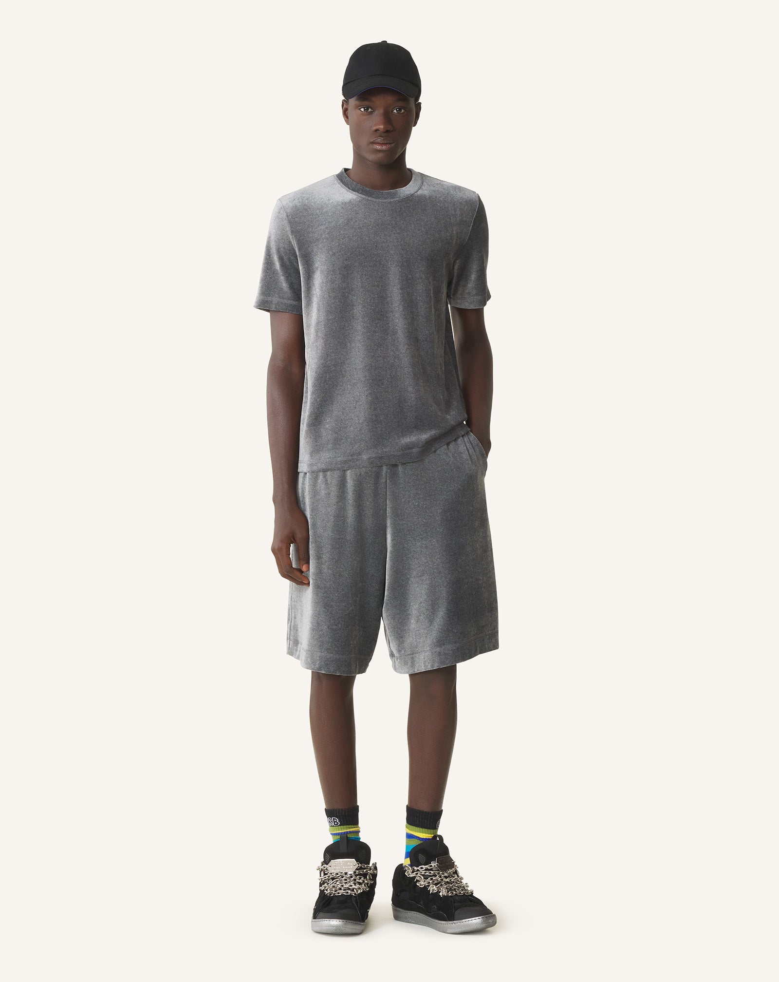 Grey Velvet T-shirt | Lanvin