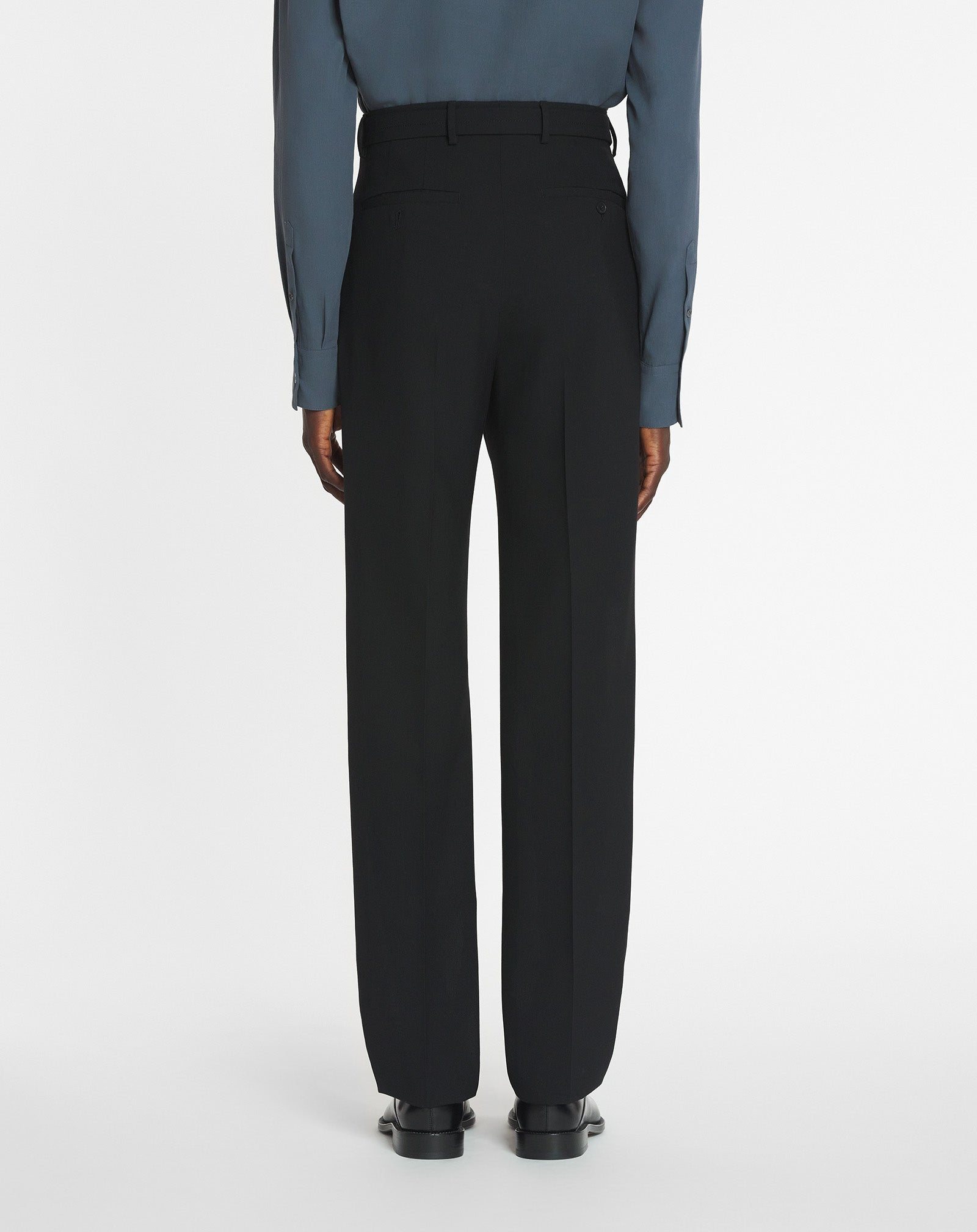 STRAIGHT FIT WOOL PANTS
