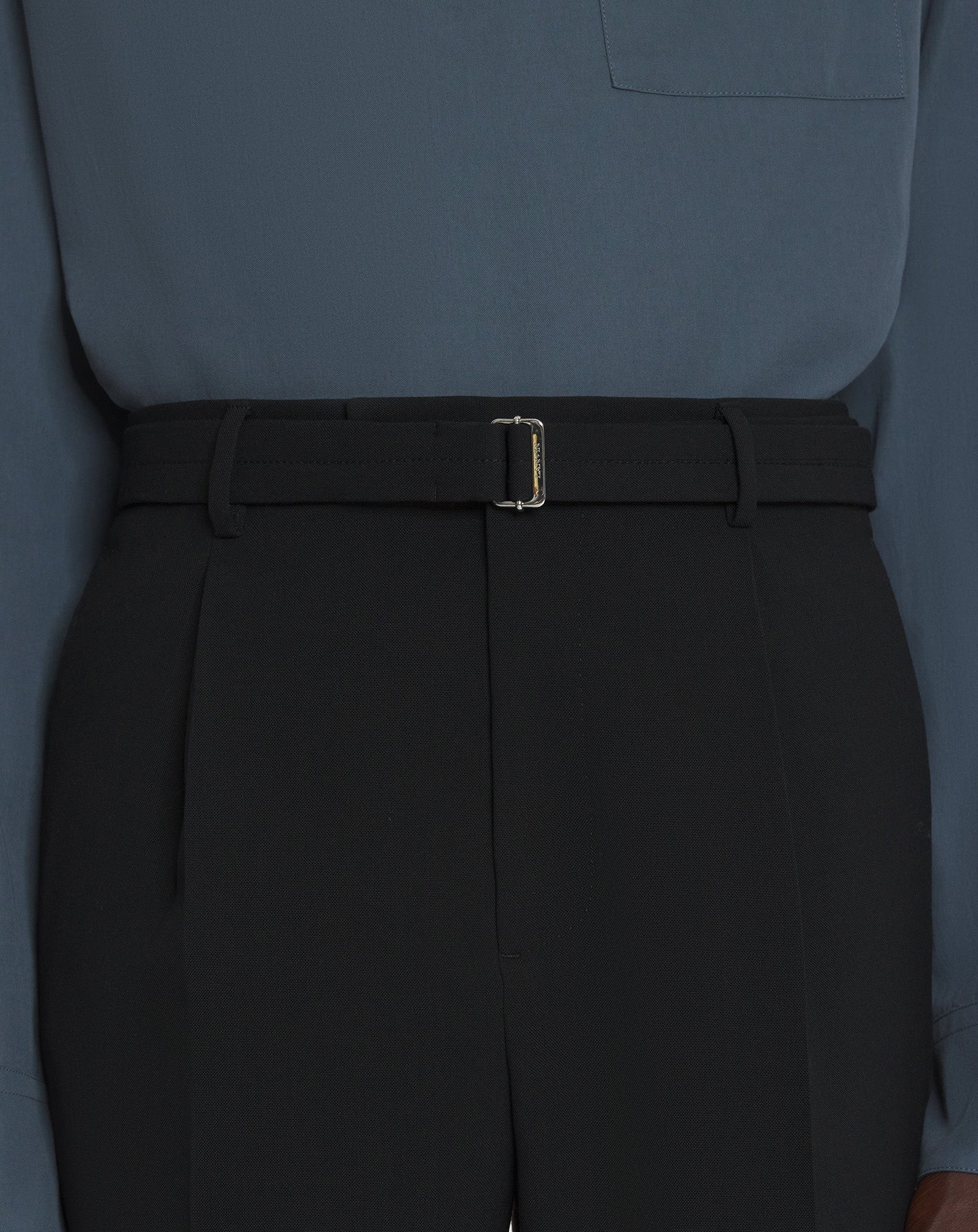 STRAIGHT FIT WOOL PANTS