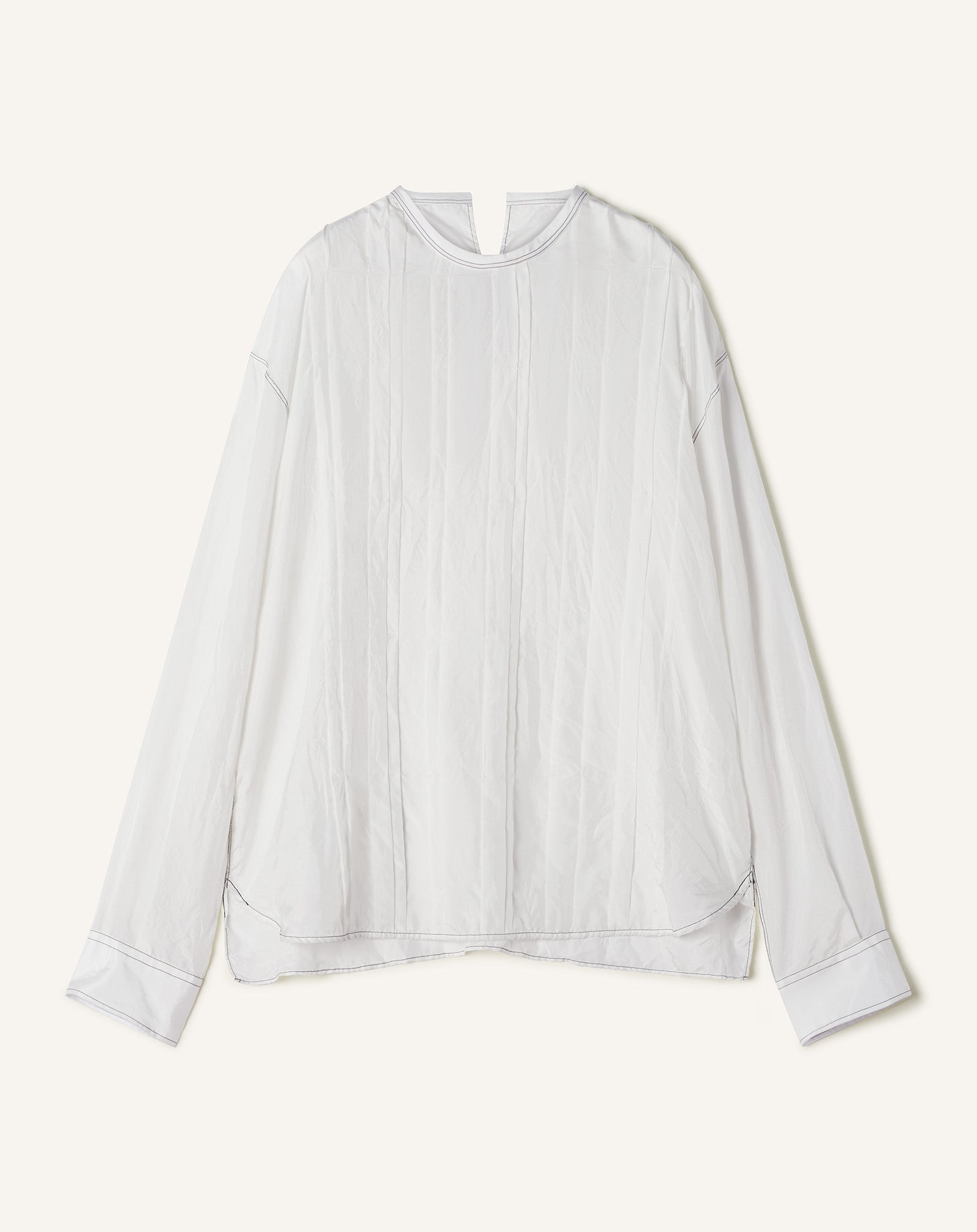 PLEATED SILK TOP